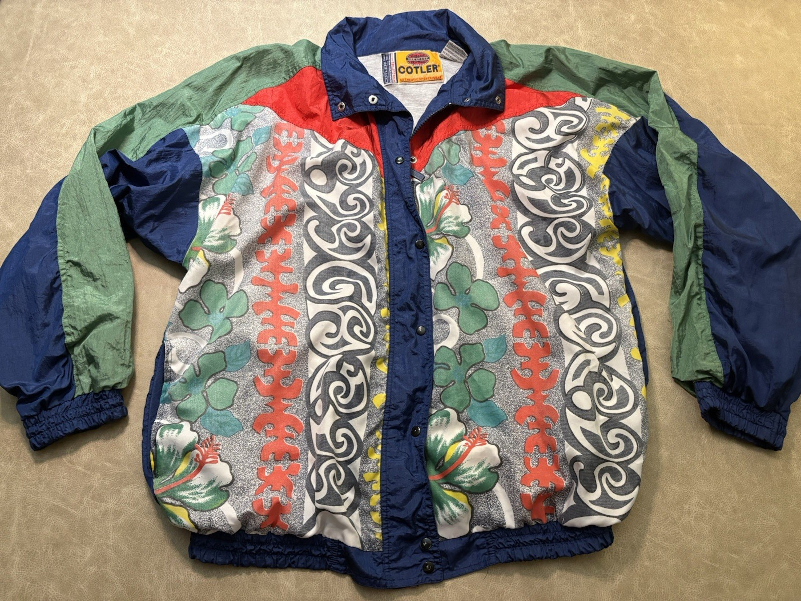 Vtg COTLER World Wide Authentic Sportswear Women’s Zip Track Jacket Size Large