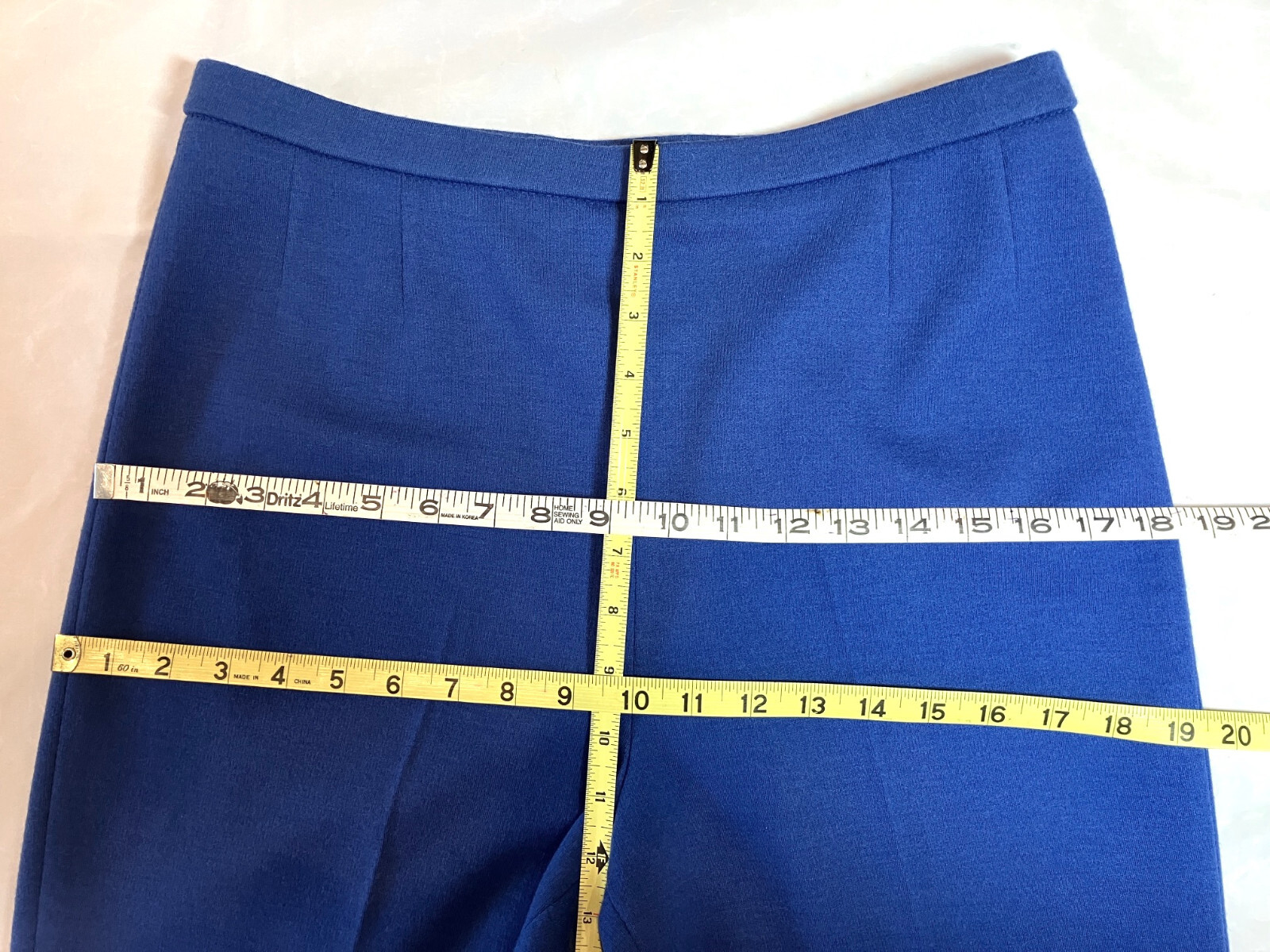 $310 orig NWT NOS sz 12 Bleyle suit pant jacket blue vintage virgin wool stretch