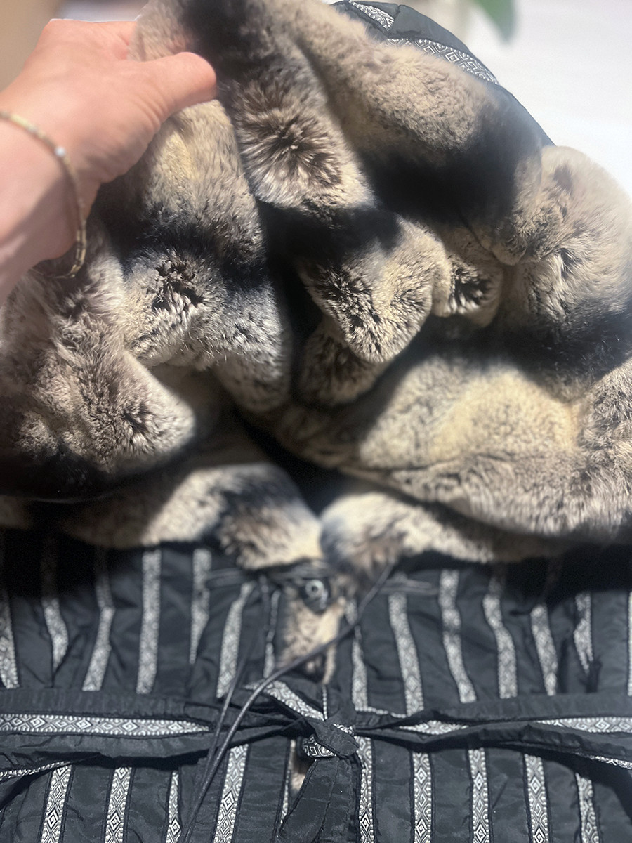 Rare, Vtg Daniela Vitali Raccoon Fur Jacket, Hooded,  Sz (US 10-12), Only $29!