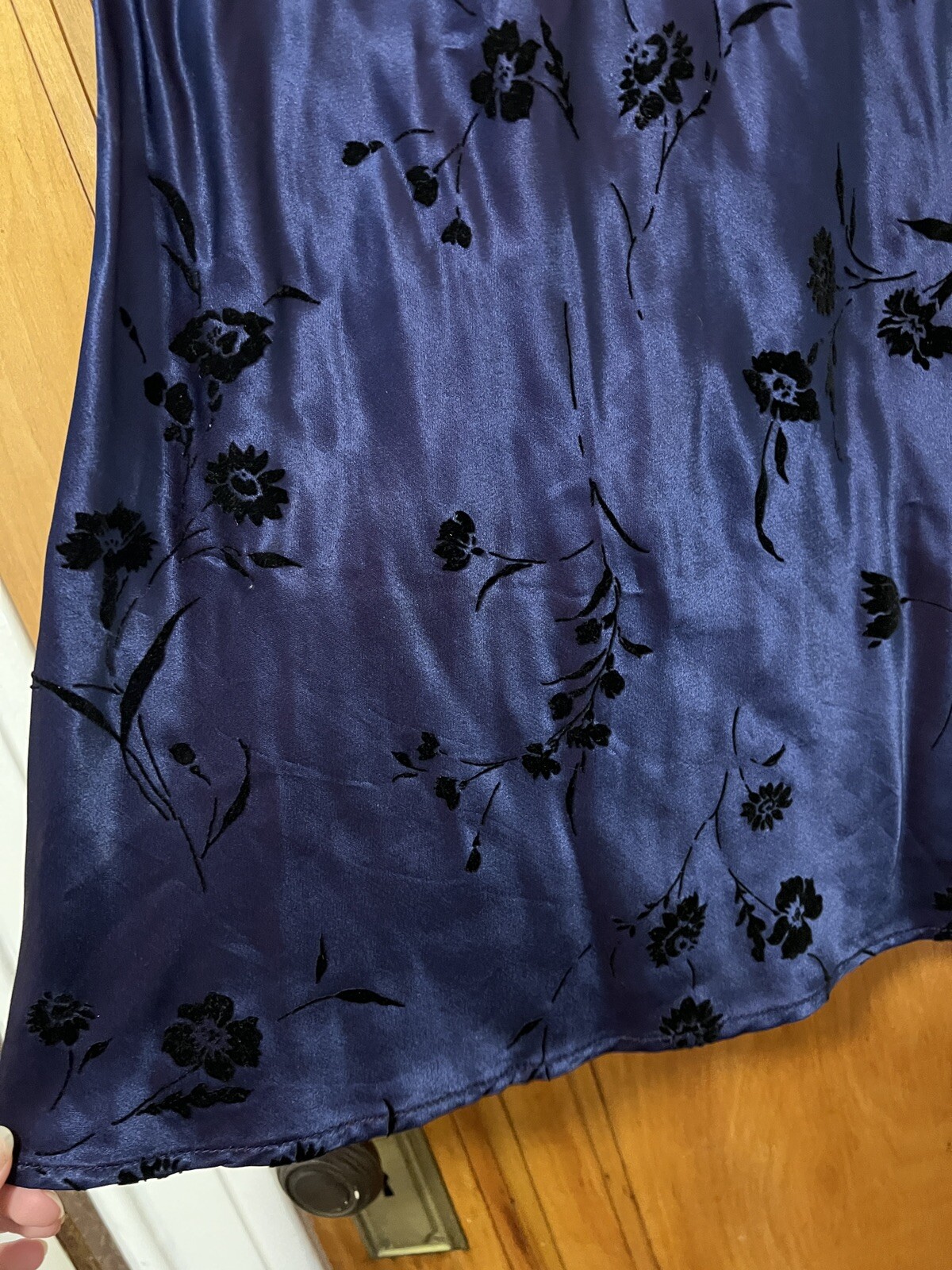 Vintage 579 Velvet Burnout Dress XS Fit 1990s