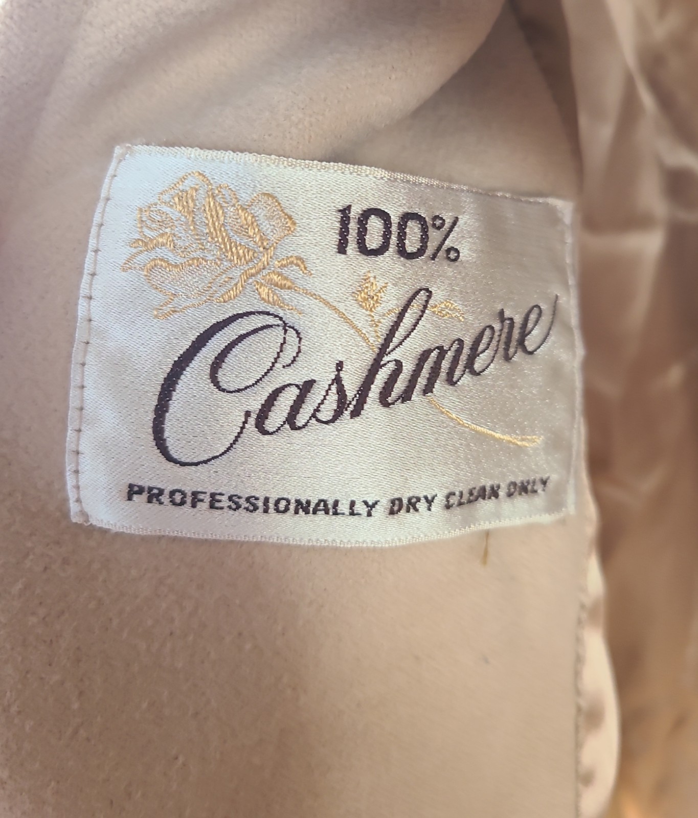 Vintage Nordstrom Gallery Trench Coat Cashmere Satin Lined Coat with Belt Size 4