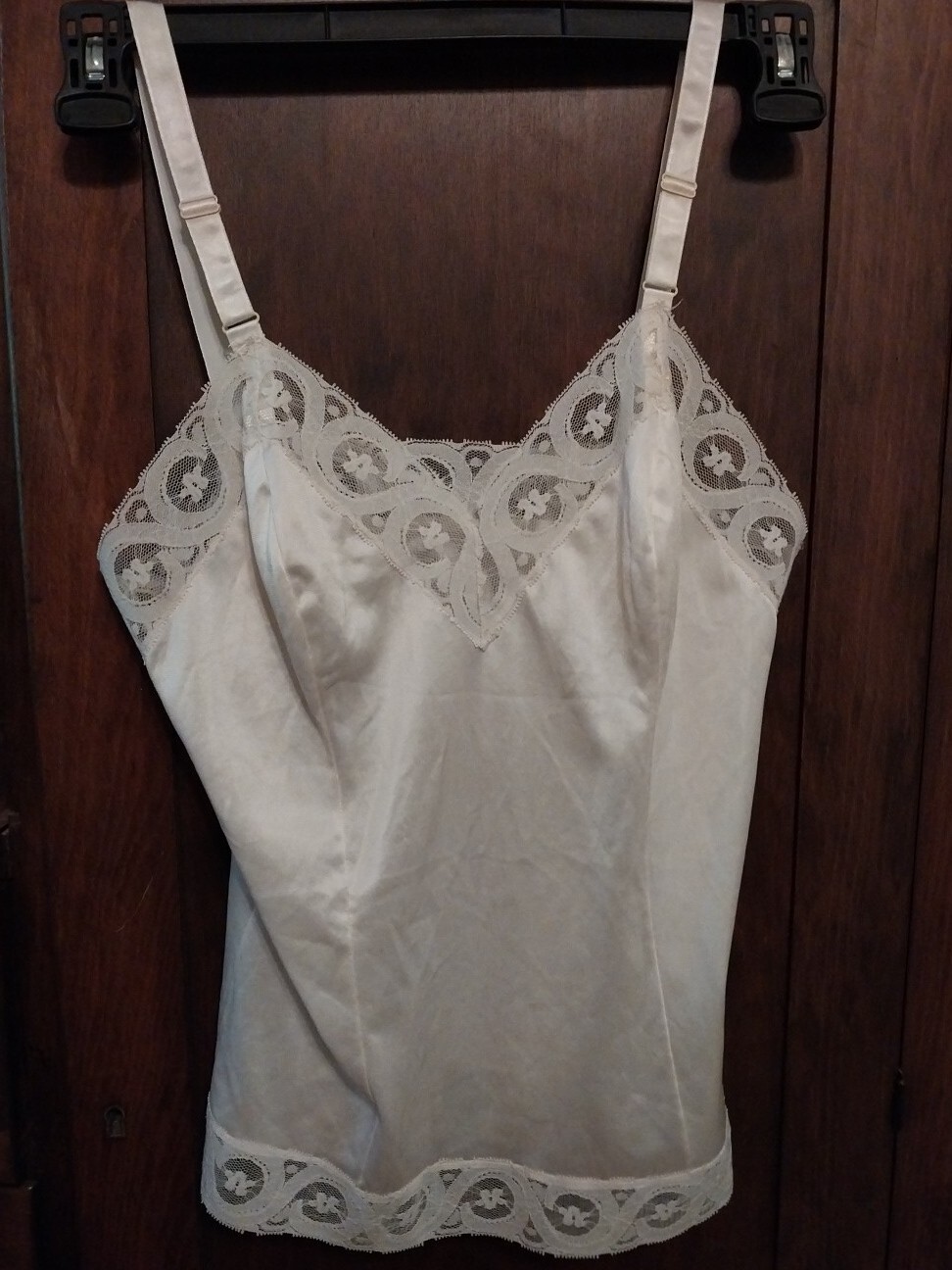 Vintage Camisole Cami Komar 100% Nylon Ivory Lots Of Lace Size 34
