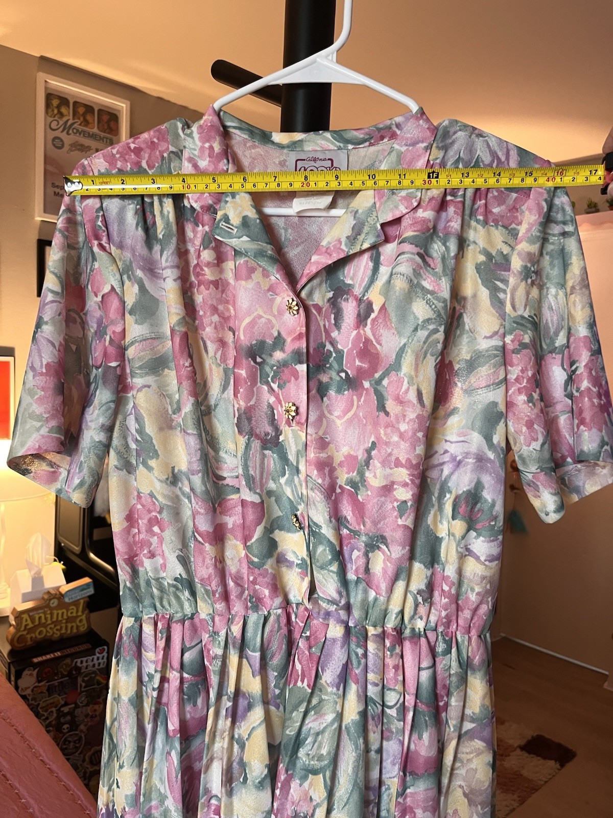 Vintage California Looks Floral Cottagecore 80s 90s Garden Party Midi Dress