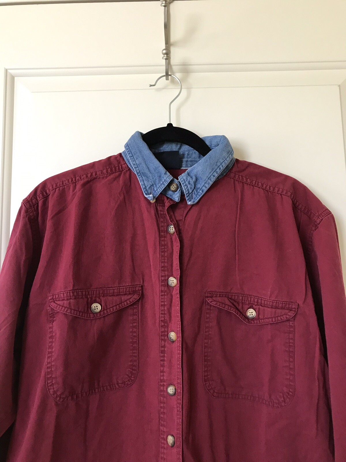 Vintage Maroon Shirt, Size M