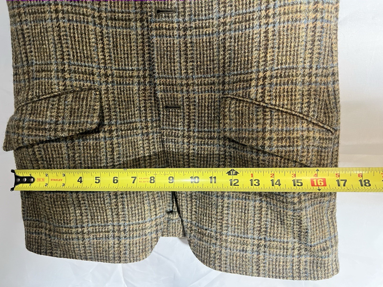 VTG Joseph Magnin Hammersley Wool Tweed Plaid Blazer Jacket England TLC Small