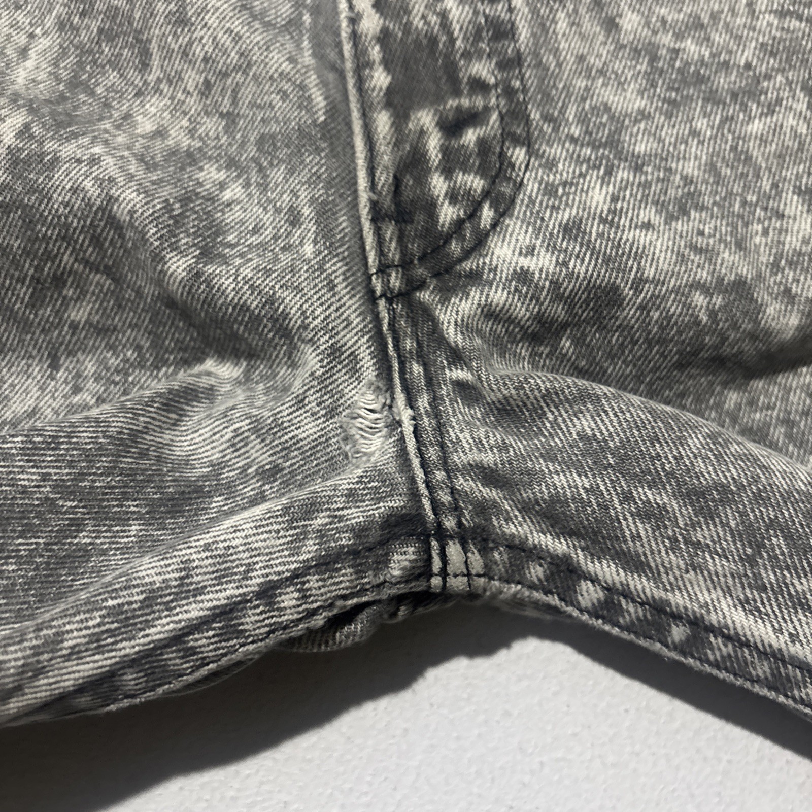 Vintage 80’s Levi’s 32 Black Acid Washed Denim Cutoff Shorts Raw Hem USA