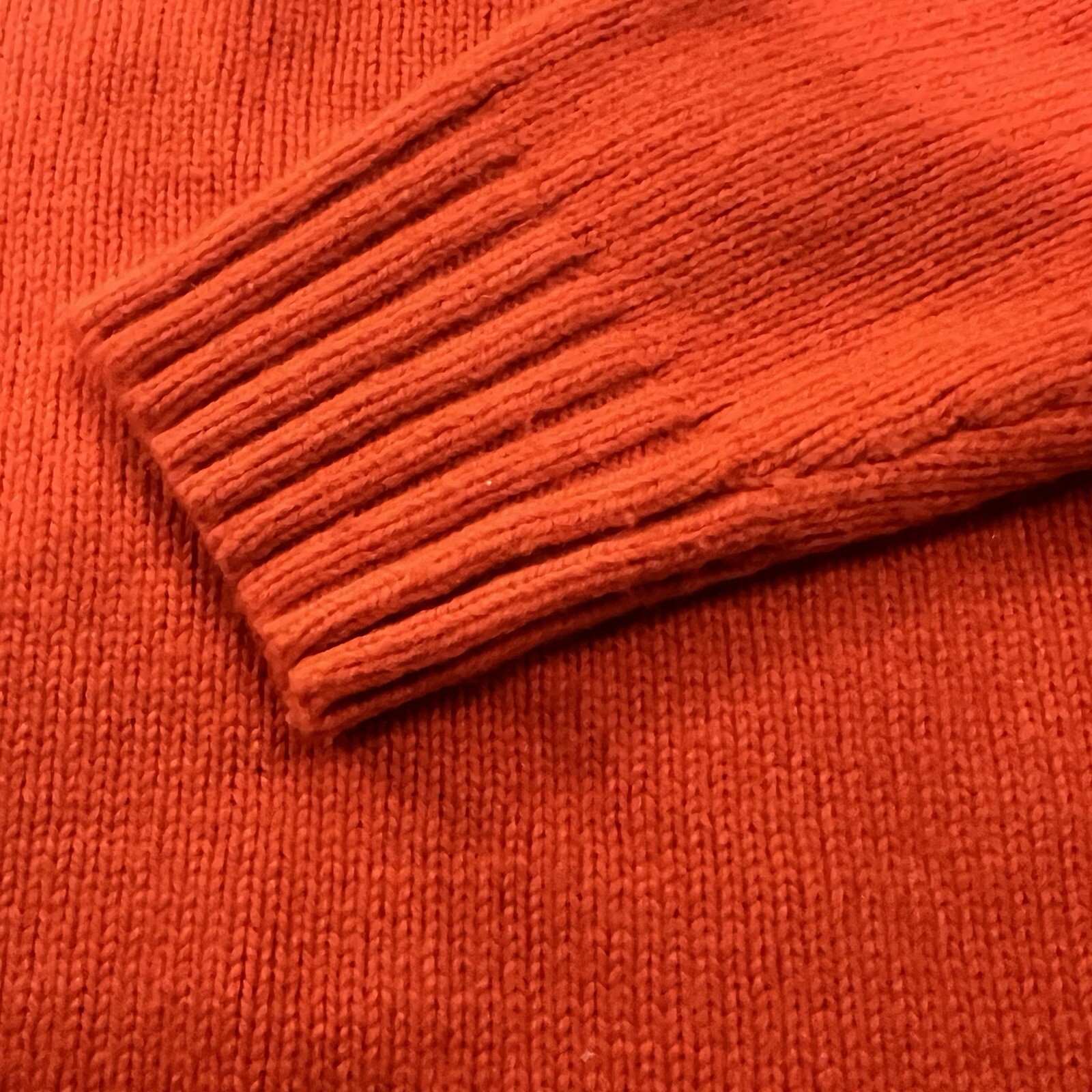 Vintage 90s Merino Wool Blend Fair Isle Aprés Ski Cottagecore Sweater Orange S