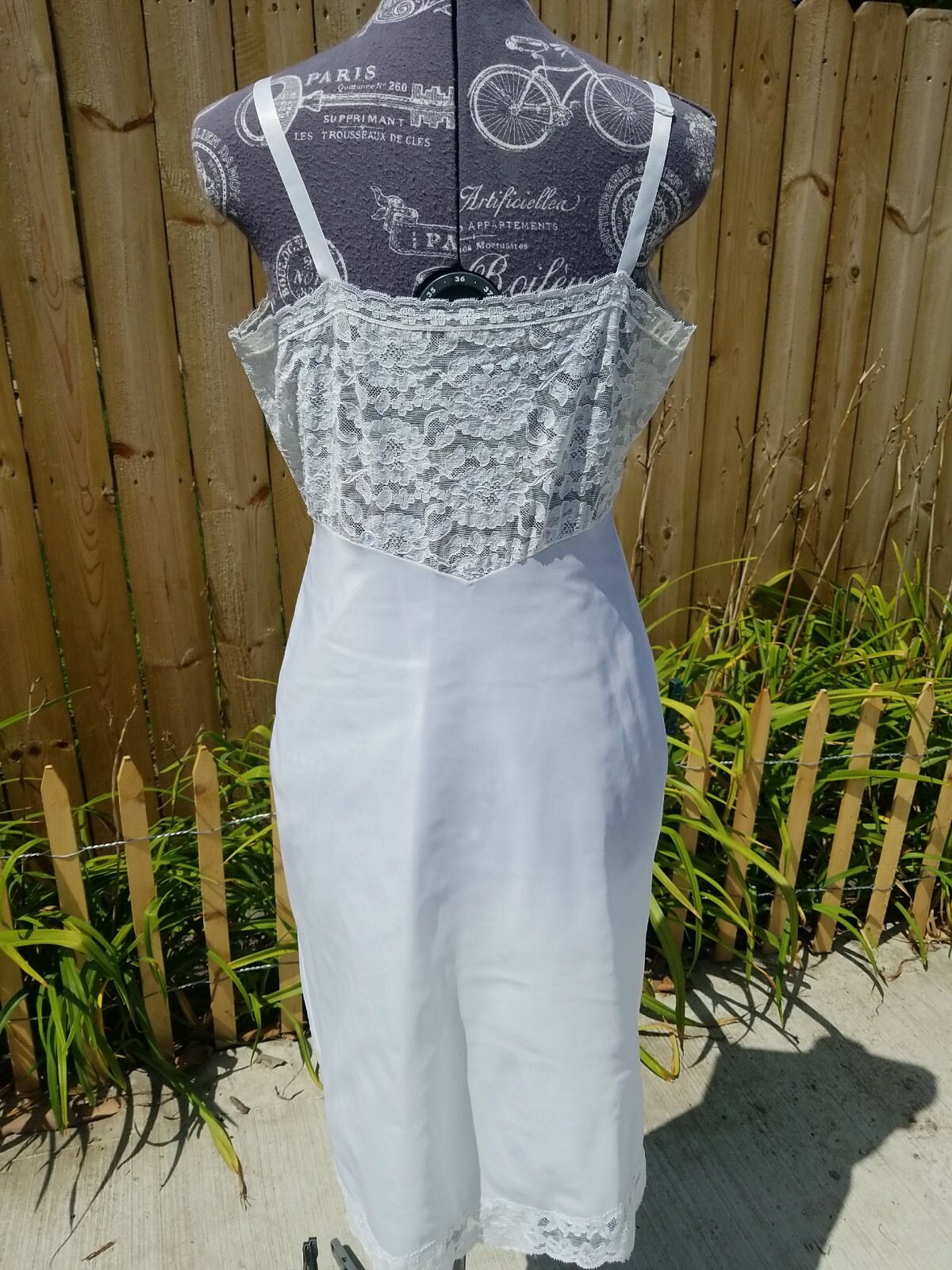 VTG Gossard Artemis Slip Lingerie White/Ivory Lace Pin Up Retro Sexy 34