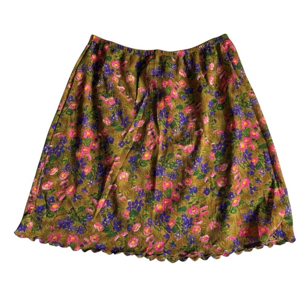 Vintage VTG Vassarette Floral Mini Slip Skirt Women’s Size S M
