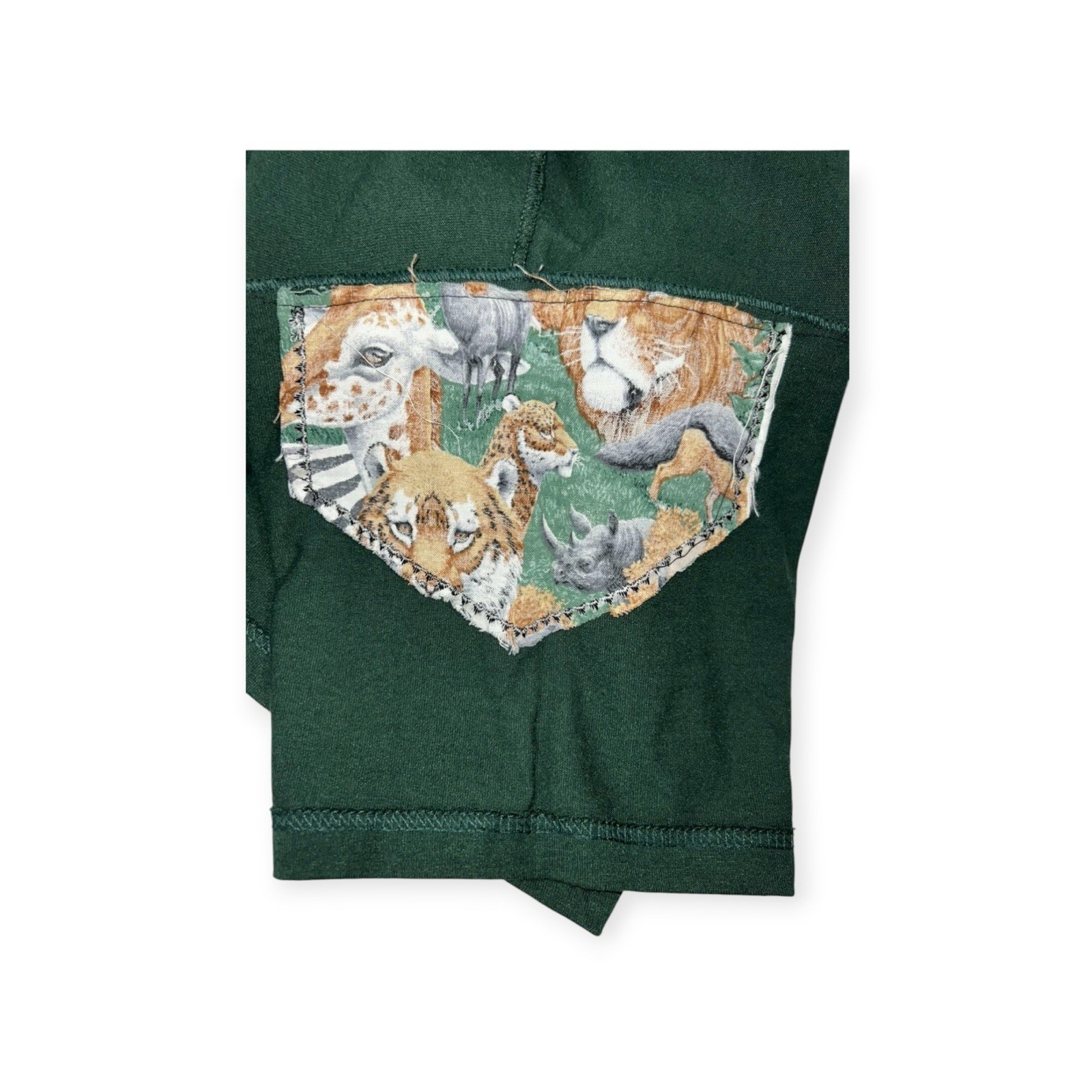 VINTAGE NEW WAVE TIGER WILD CAT PATCH T-SHIRT JUNGLE TIKI PUNK ROCK MAXIMALIST