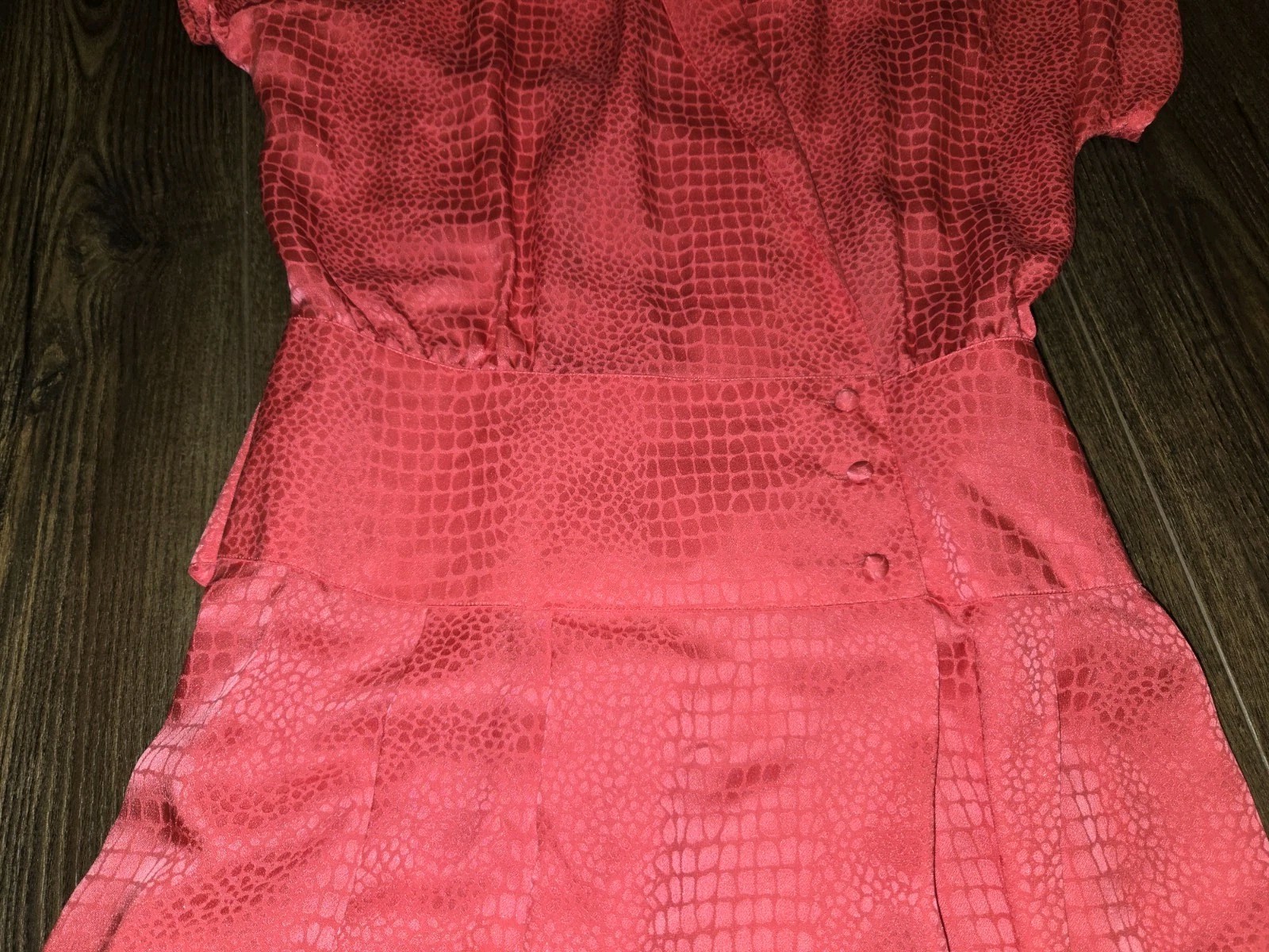 Vintage Vibrant Pink Francesca Of Damon For Starington 100% Silk Dress Size 8