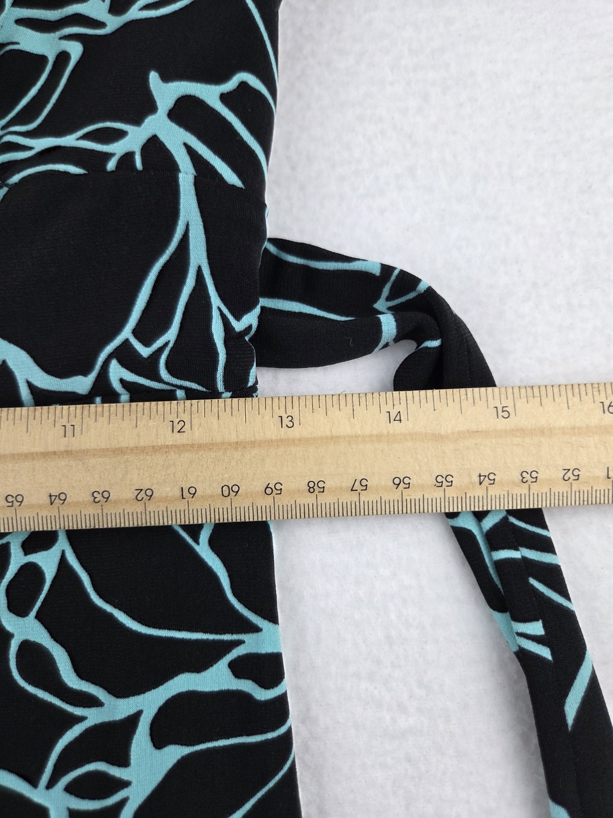 B. Darlin Women’s Size 7/8 Dress Sleeveless A-Line Black Teal With Waist Ties