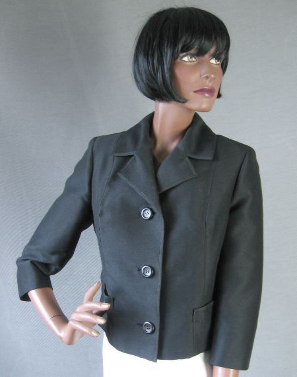 Women’s Handmacher Jacket 50s 60s Vintage Suit Braid Trim French Designer Style