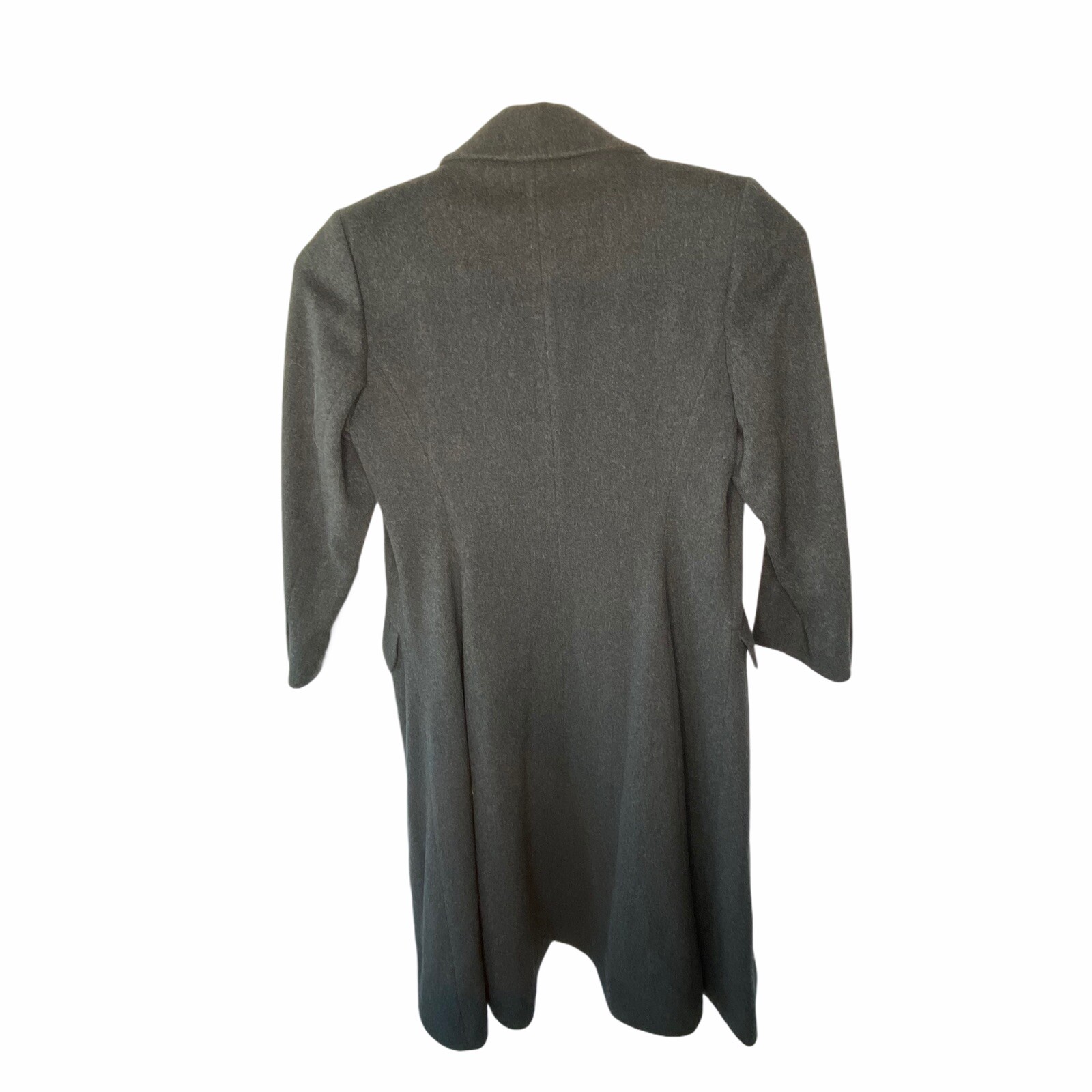 John Weitz Coat Vintage USA New Lined Womens 100% Gray Button Long Wool