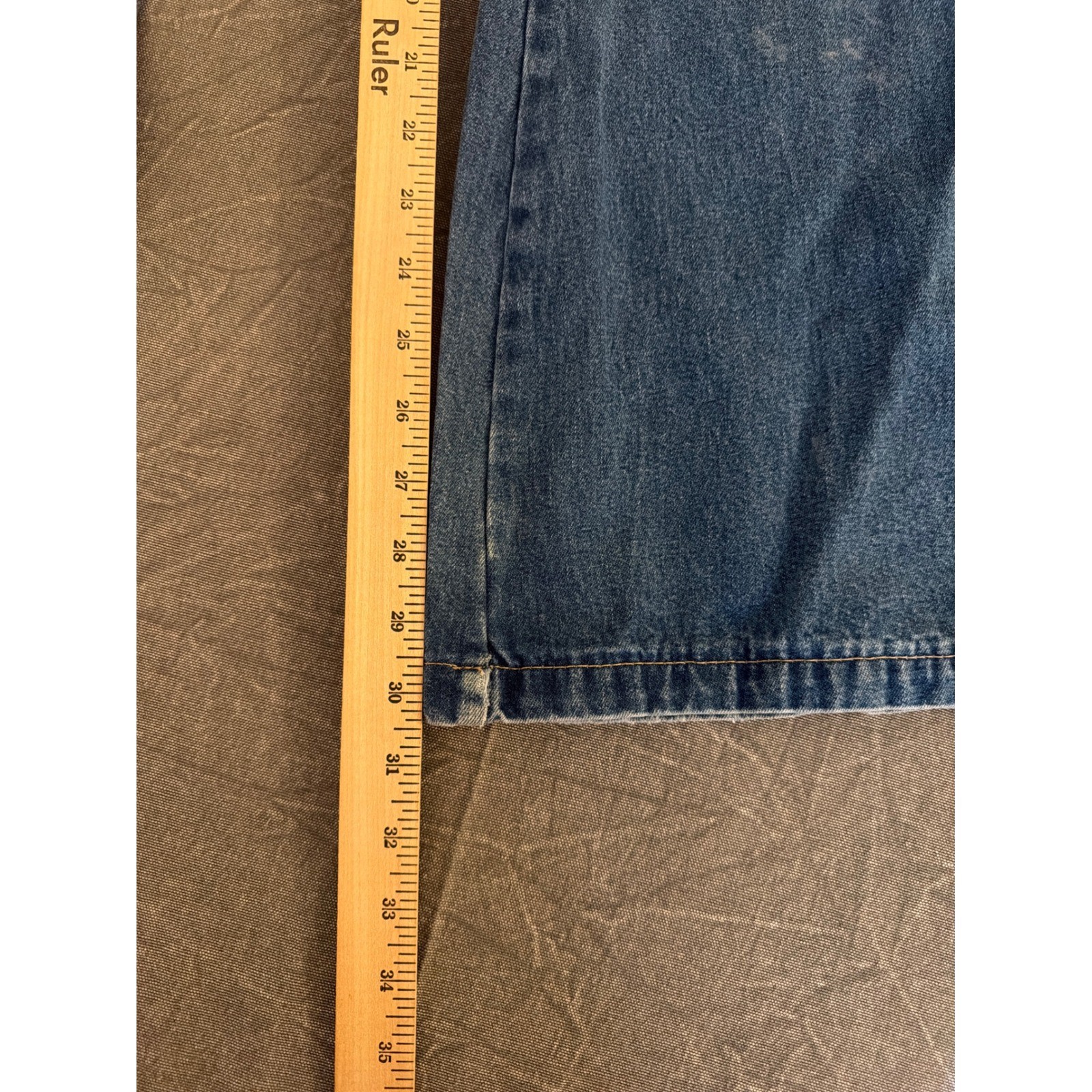 Vintage Breaker Jeans Womens 5/6 Medium Wash High Rise Cargo Flare Wide Leg 90s