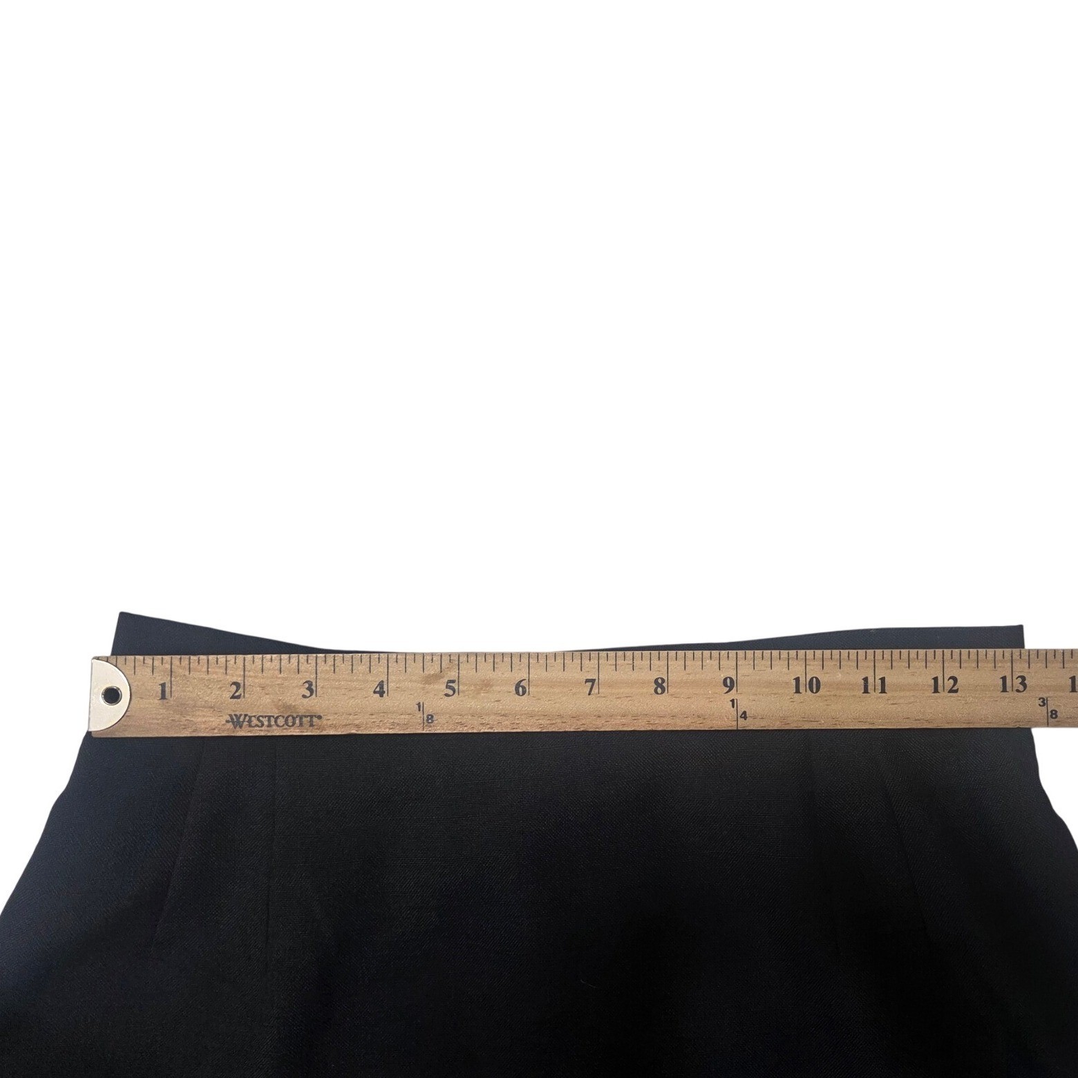 Vintage Black Pencil Skirt Tailored Midi High Waist Office Career Size XS W26″