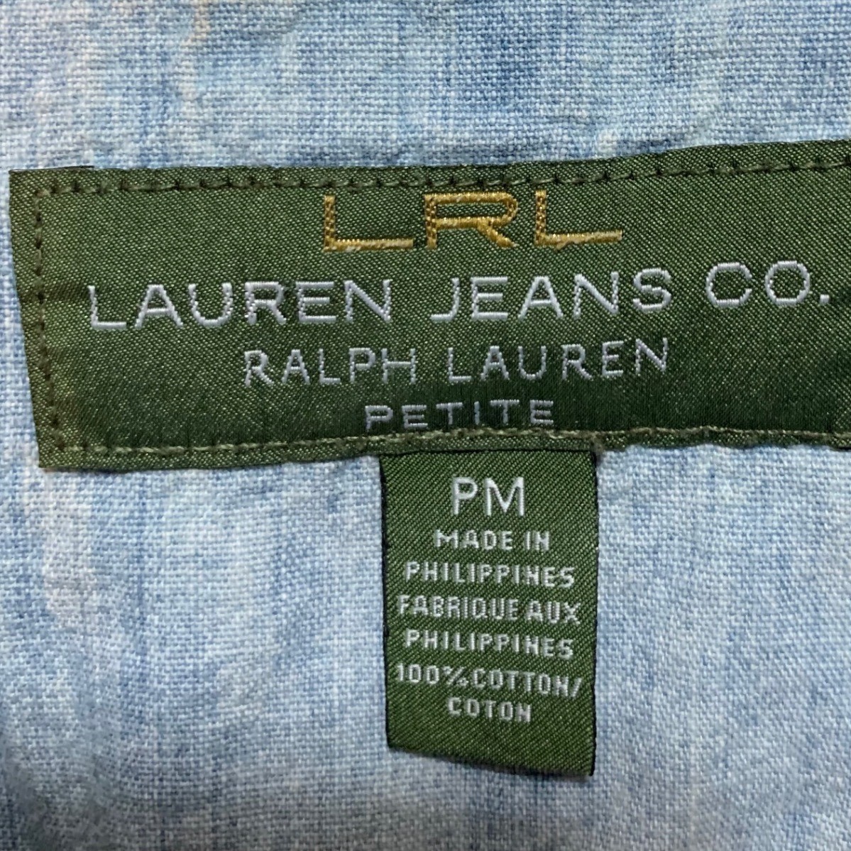 VTG Lauren Jeans Co. Ralph Lauren cotton denim blazer Jacket PM boho cottagecore