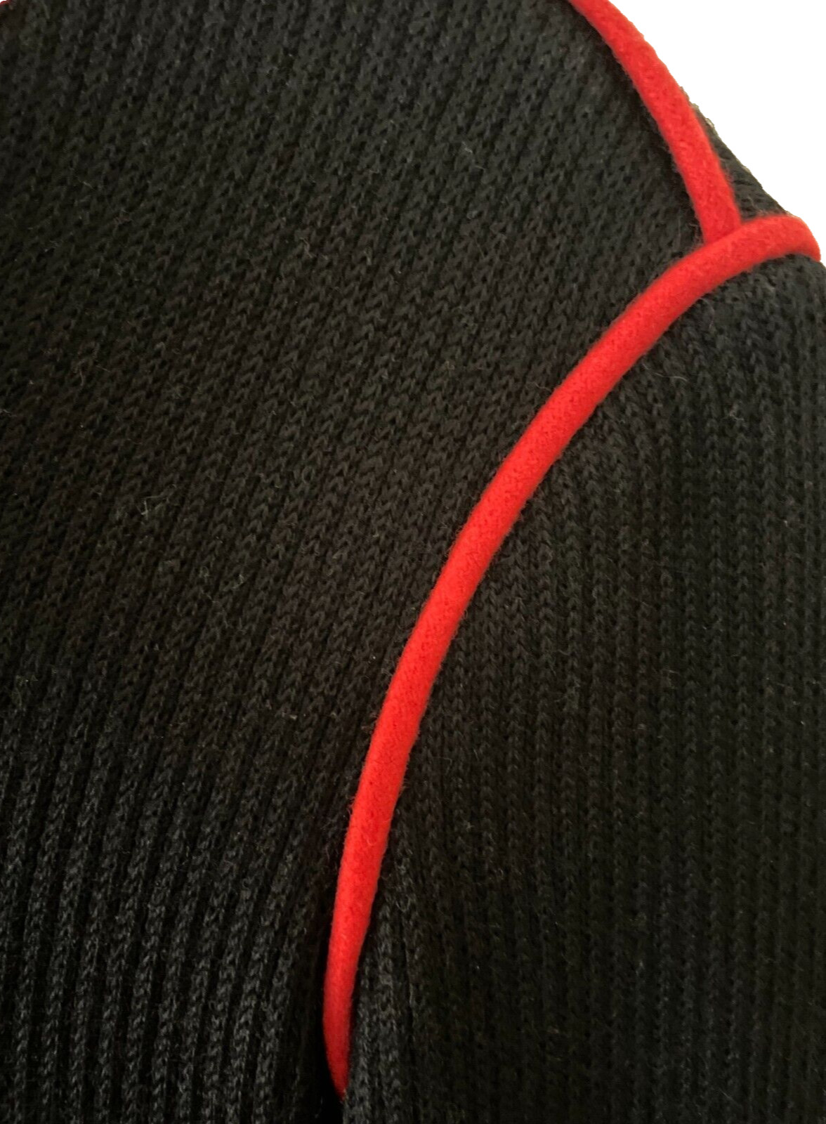 VINTAGE 60s Space Age hero black red knit dress US 2 UK 6 IT 38 FR 34
