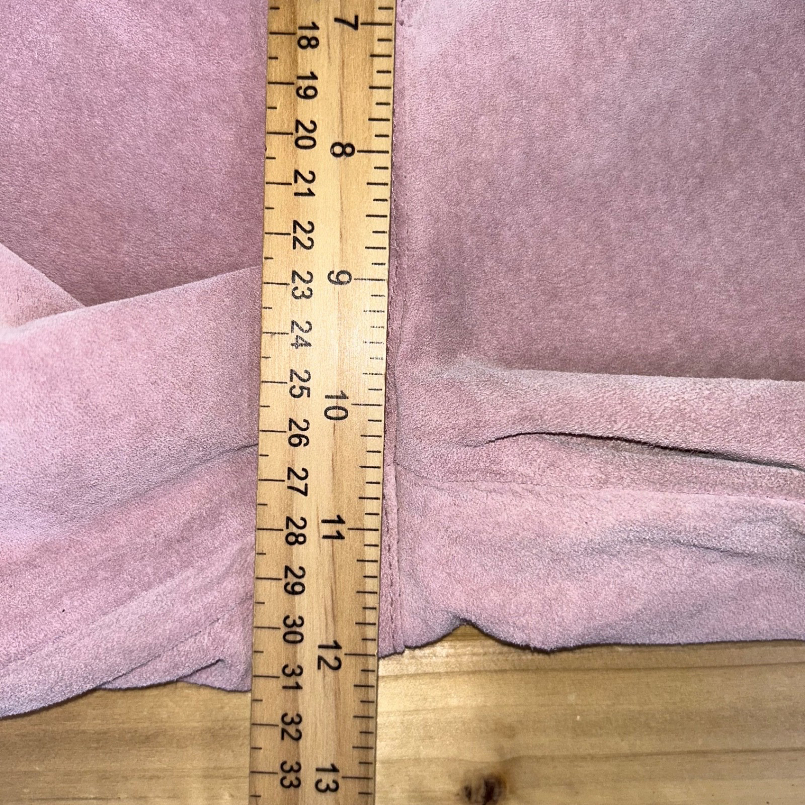 Vintage Bernardo Pants Women 12 Pink Suede Genuine Leather Polyester Lined Flare