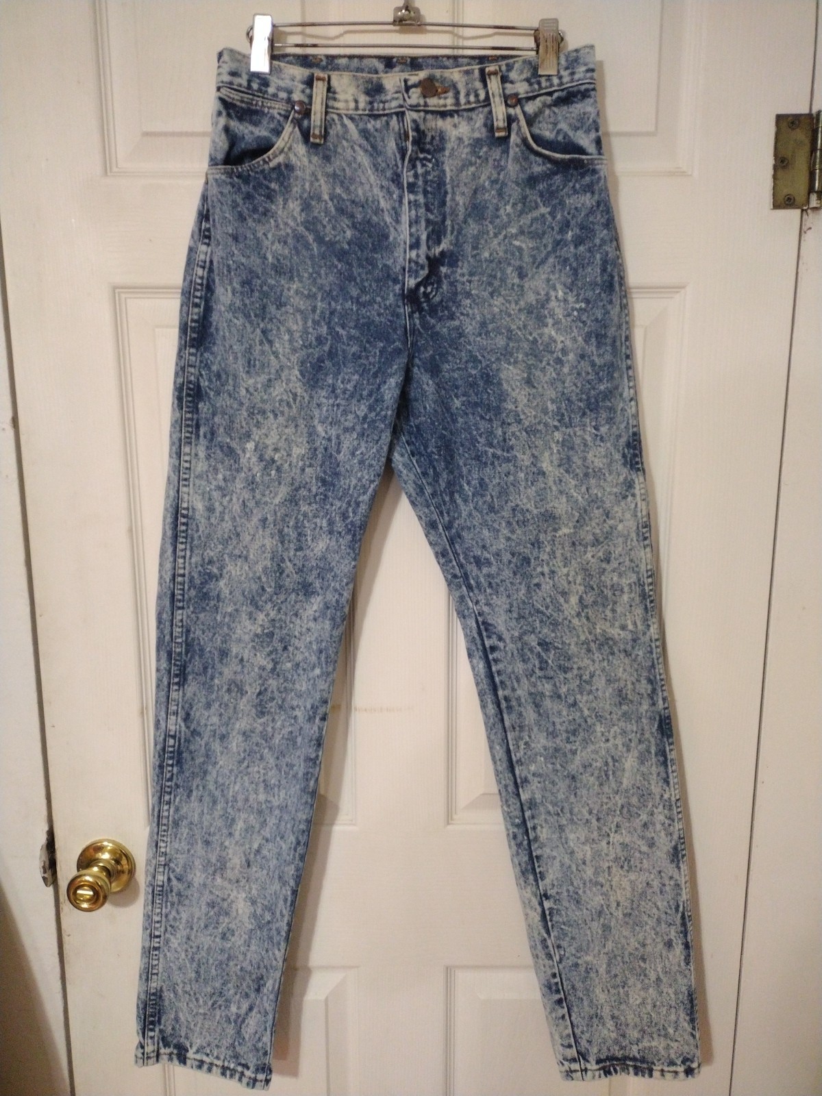 Vintage USA Wrangler Acid Wash Jeans Size 30×34 Denim Grunge C145