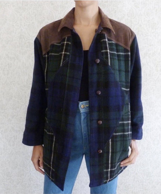 express vintage reversible wool canvas suede barn coat Medium Barncoat