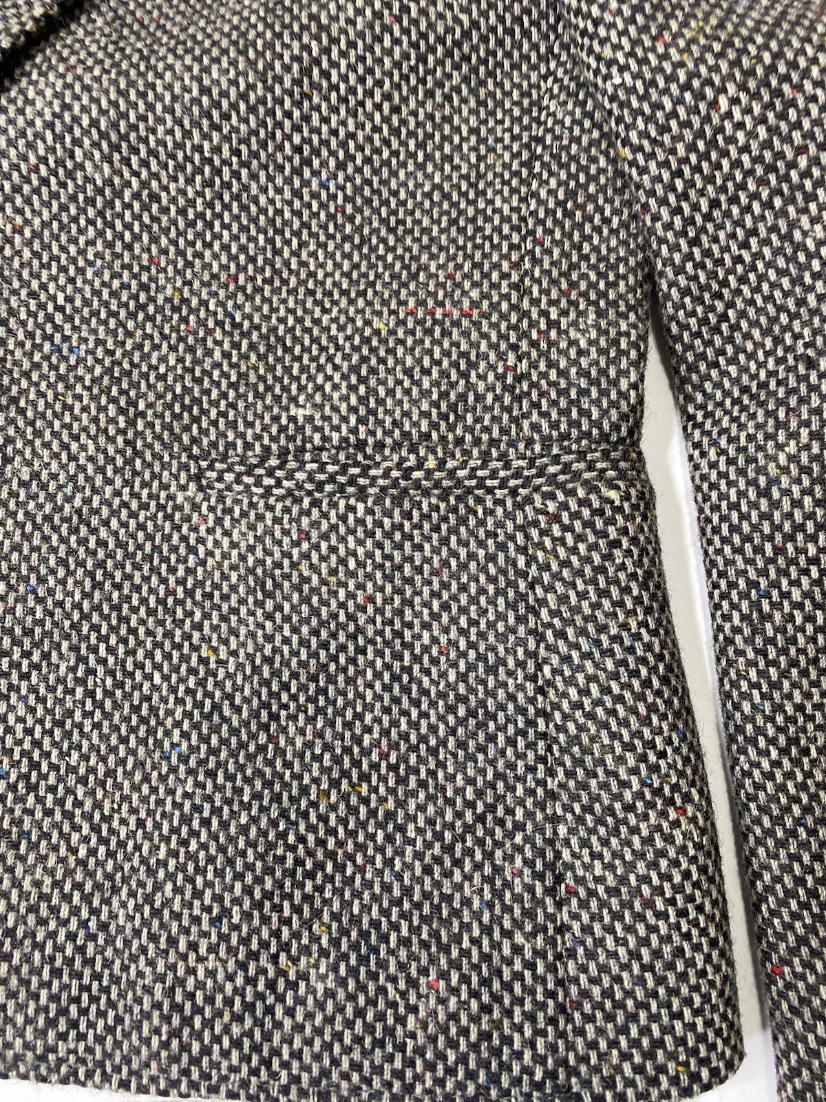 Vintage Silver Unicorn Wool Blazer – Size 5 – Made in Greece – 65% Virgin Wool