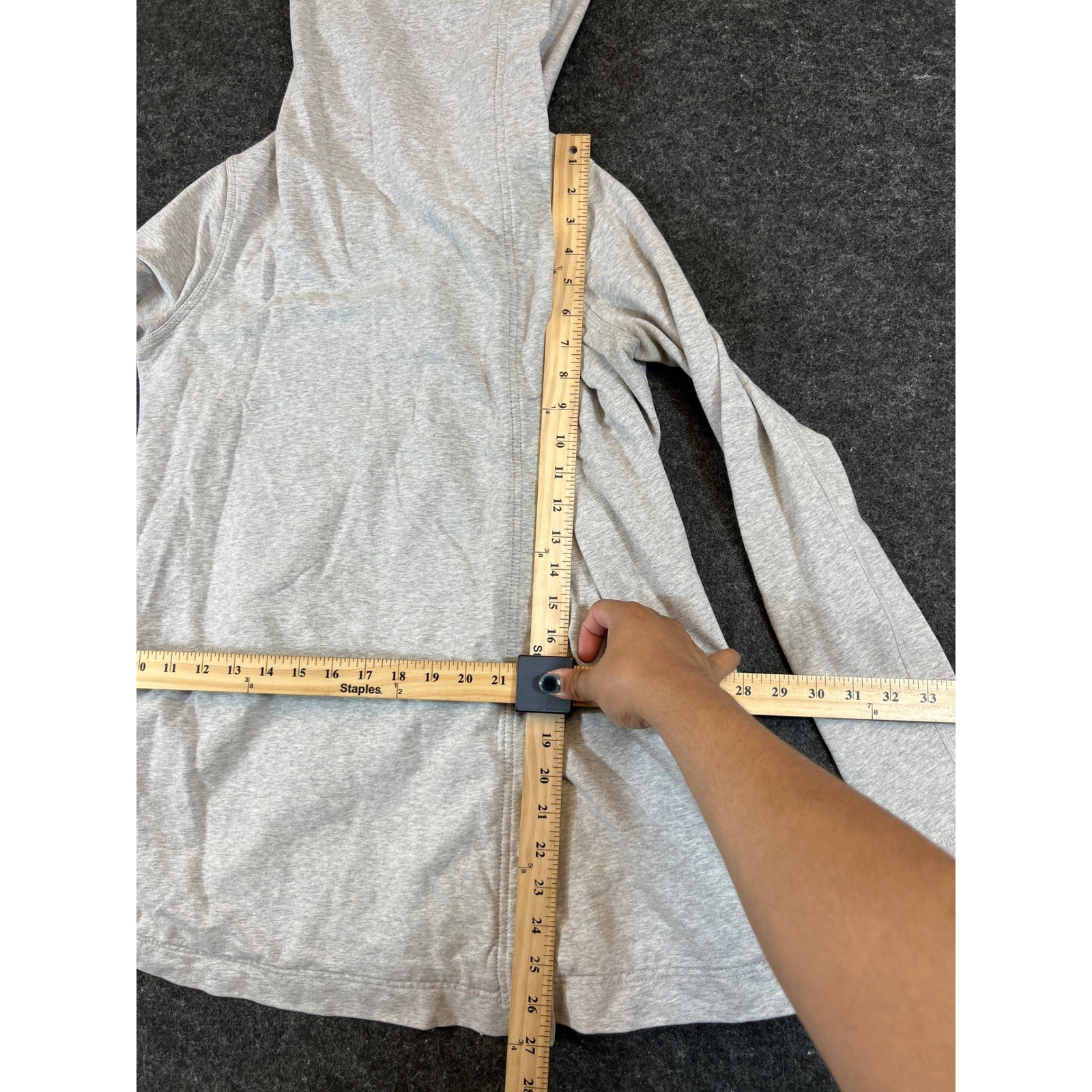 Lululemon Asymmetrical Snap Mock Neck Wrap Jacket Womens 4 Gray Heathered