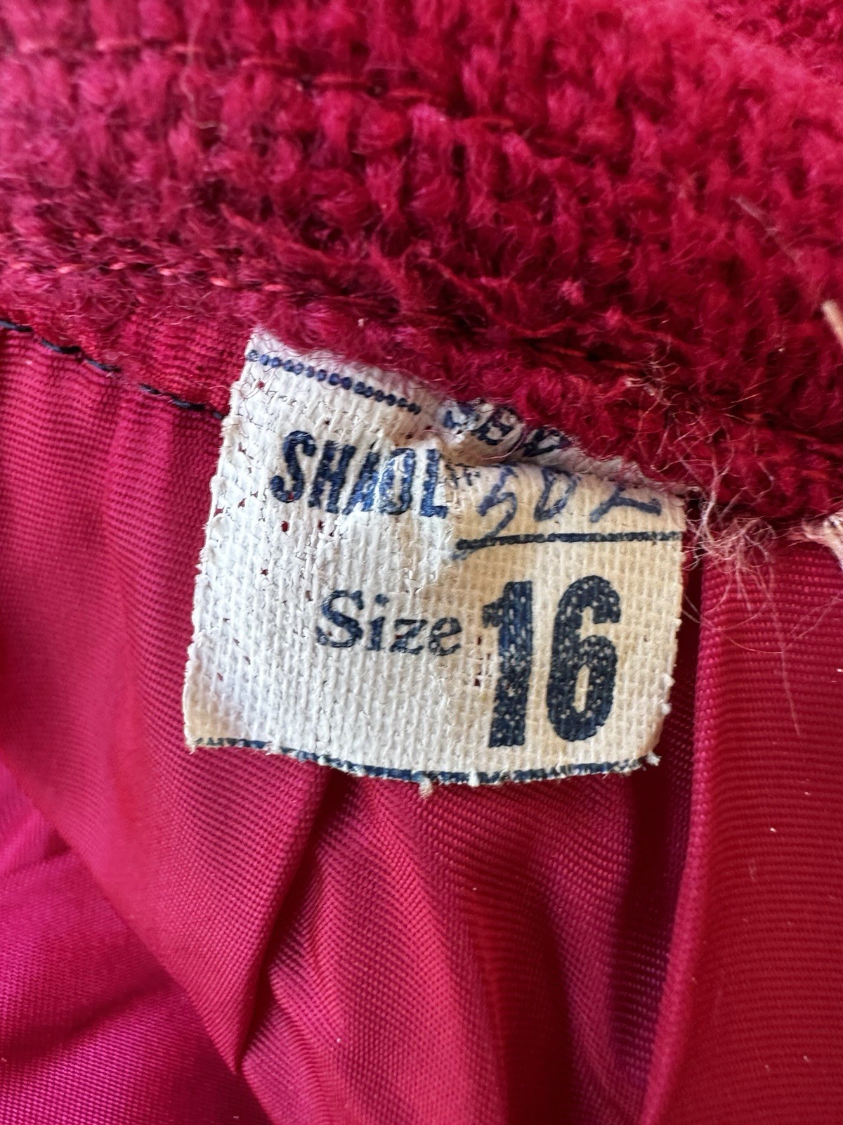 1960s Sweater Suit Fuzzy Knit Embroidered Floral Jacket & Wool Skirt ILGWU Union