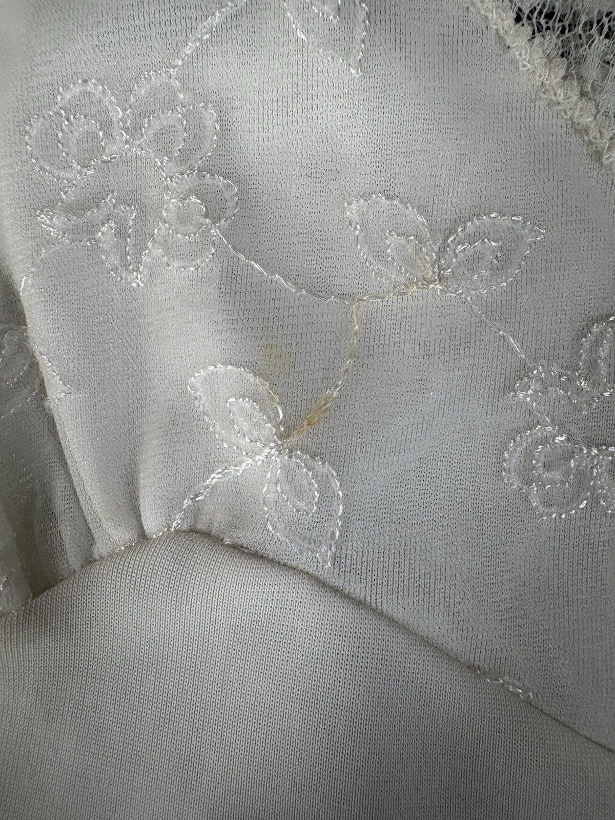 Vintage WHITE FULL SLIP DRESS Nylon 1950’s Pin Tucks Marilyn Monroe Sz S-M *