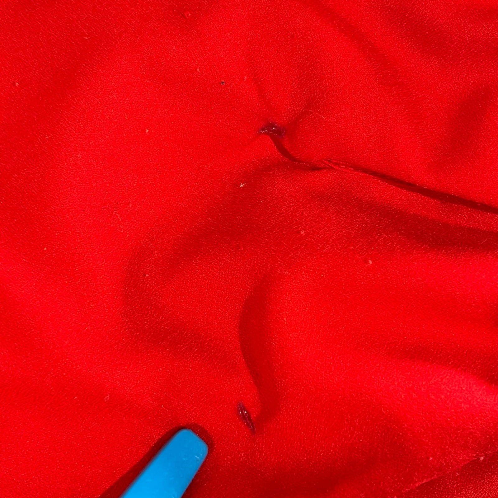 Gailord Vintage Red Ruffle High Neck Blouse Victorian Style Long Sleeve Size 14