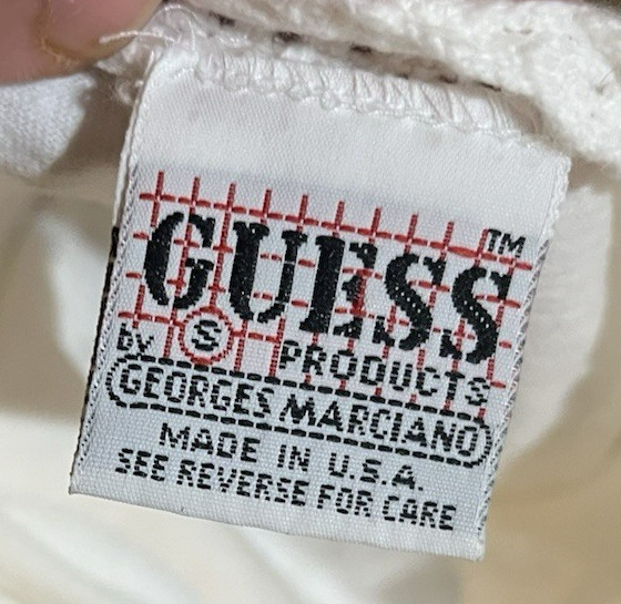 Vintage 1990 Guess by Georges Marciano T Shirt Cropped Size Small