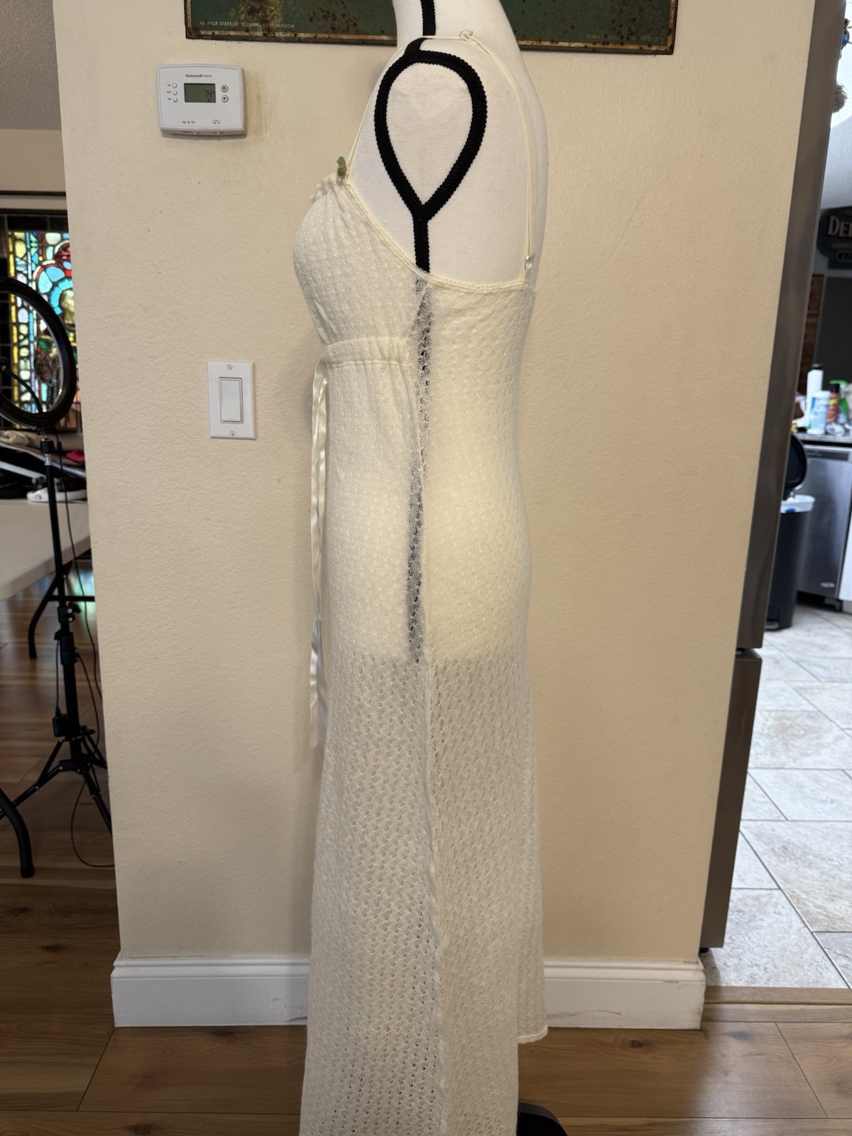 VTG Victoria’s Secret Crochet Maxi Y2K Boho Fairycore Cottagecore Beach Dress M