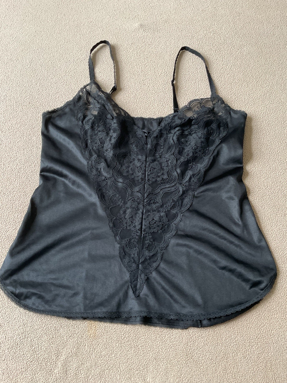 Vintage Vanity Fair Camisole Sz. 32 Black F2-27