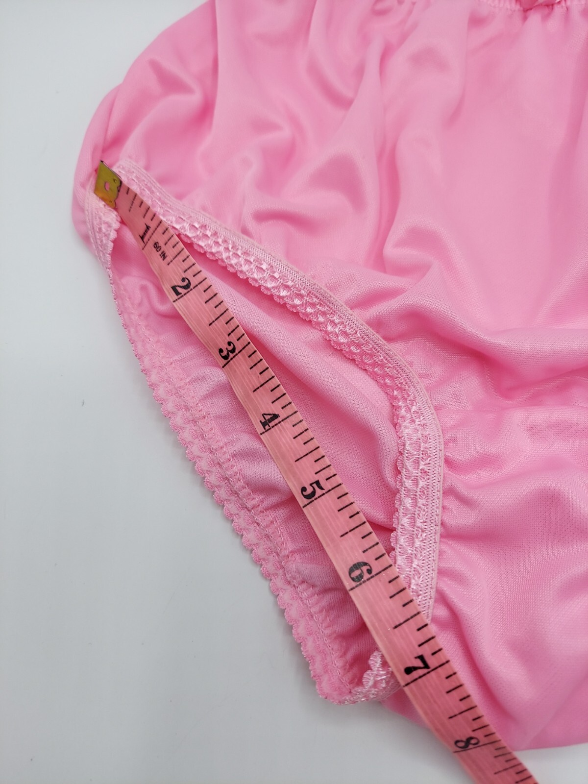 VINTAGE NEW! SEXY CUTE BUBBLEGUM PINK HI WAISTED FLORAL PANTIES SIZE 7/8