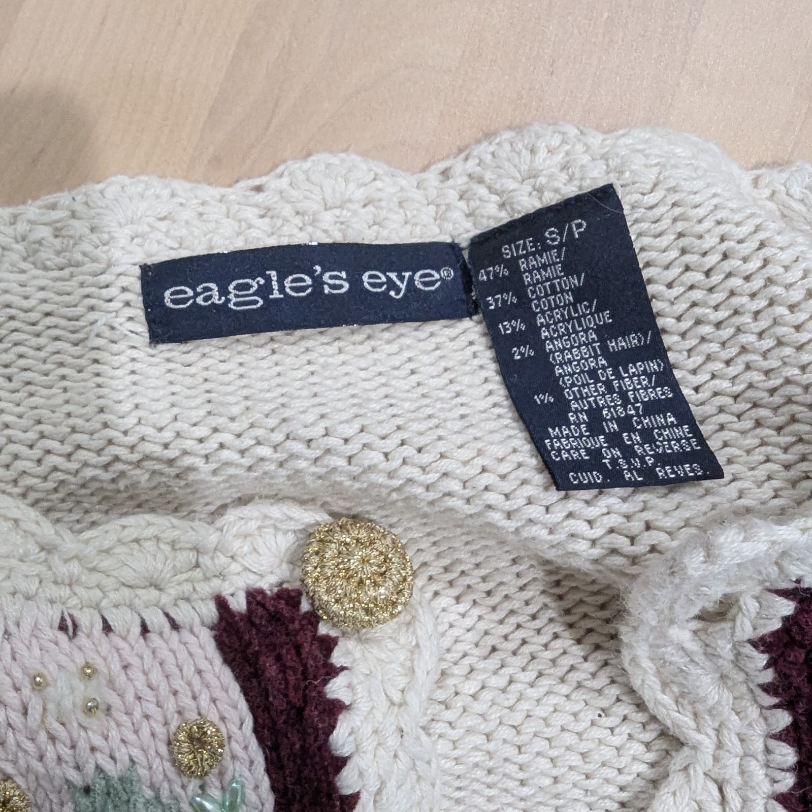 Vintage the eagle’s eye Cottagecore Floral Cardigan size S