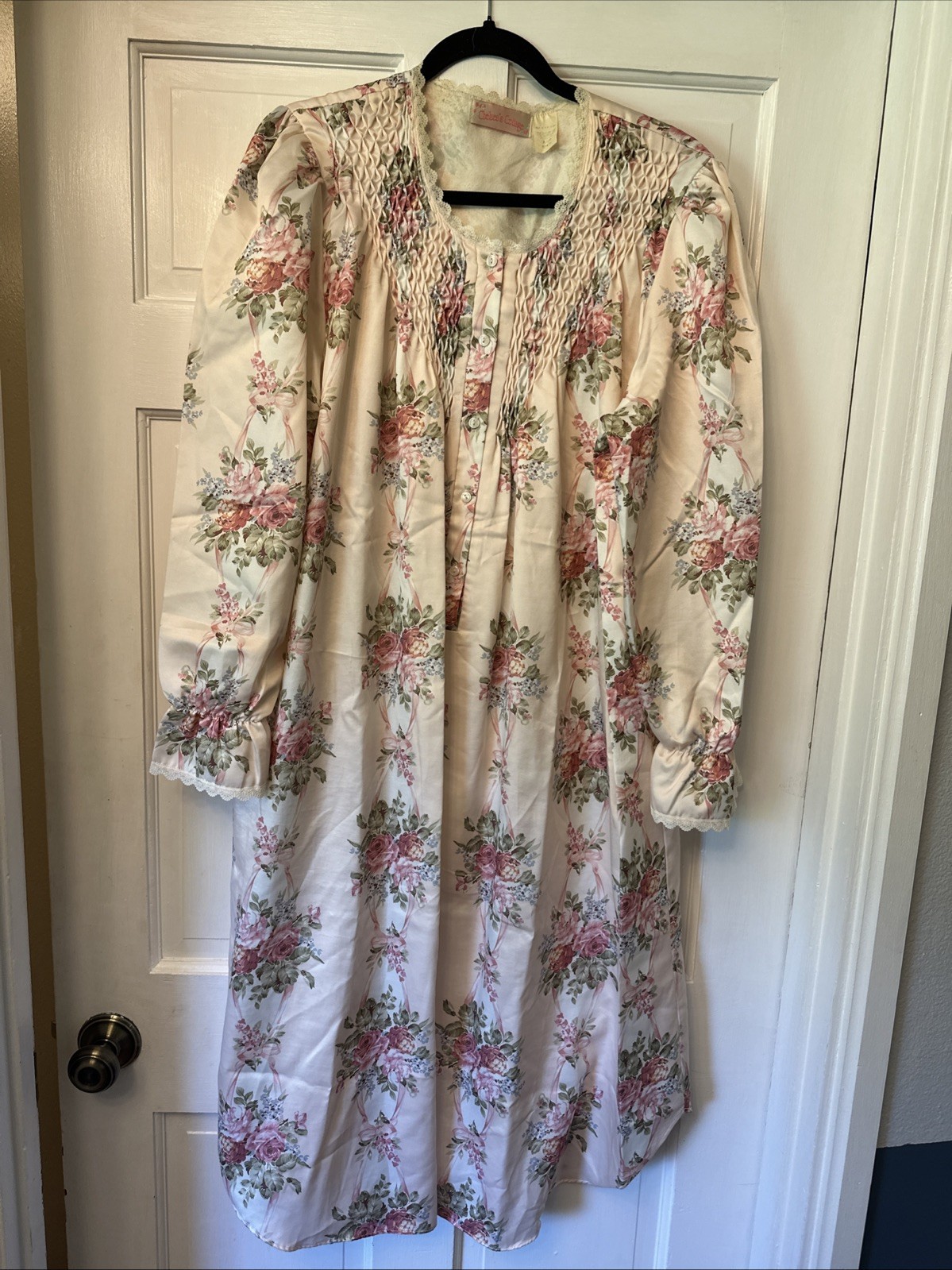 Vintage Chelsea’s Closet Floral Long Sleeved Nightgown Cottage Core Sz L Roses