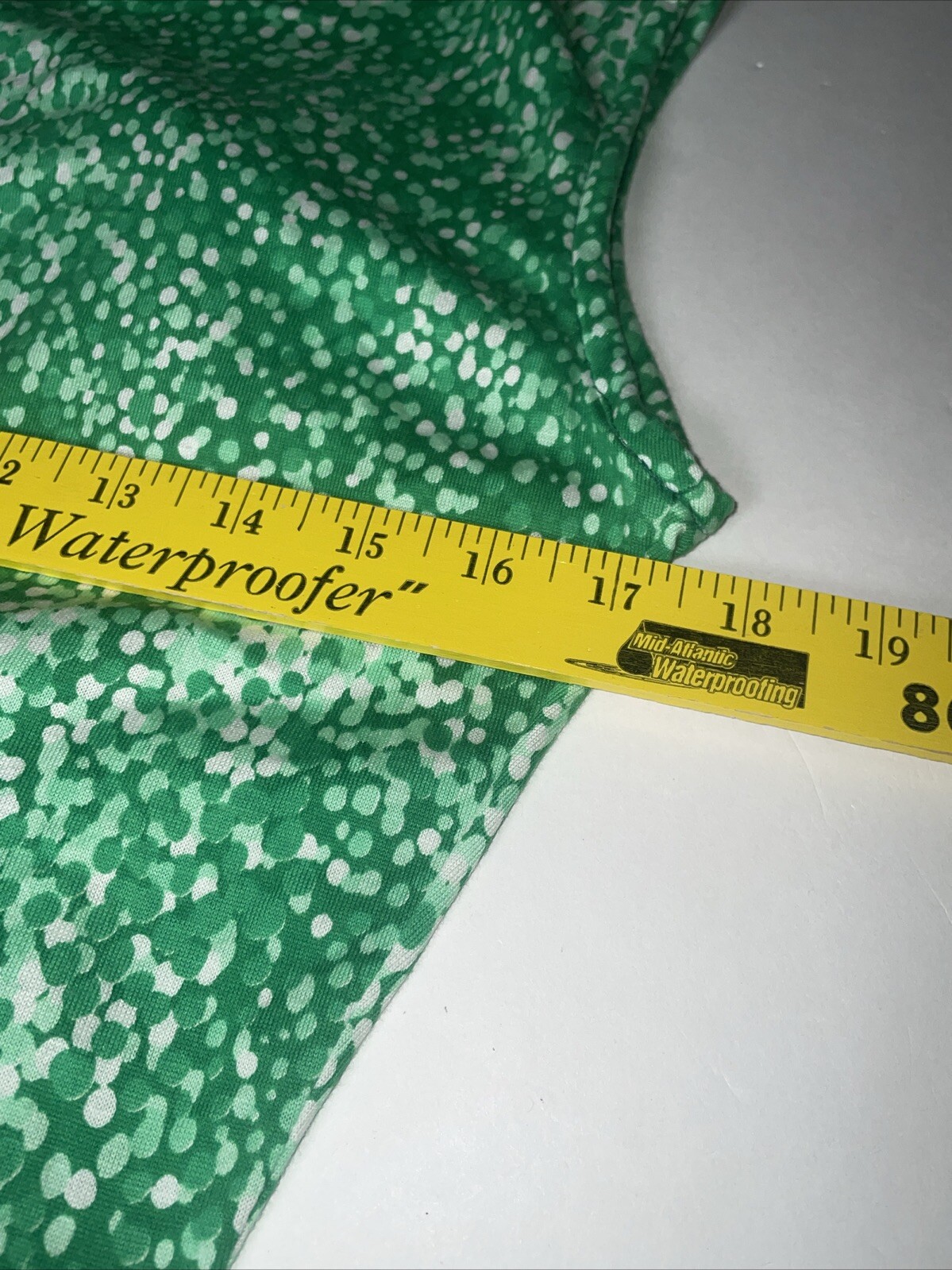 Vintage Eva Robert Janan 1970s Green Print Wrap Dress NOS NWT C-35″ 6 8