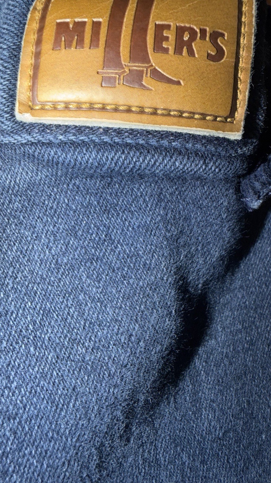 Vintage Miller Two-Tone High-Waist Western Chaps Denim Jeans