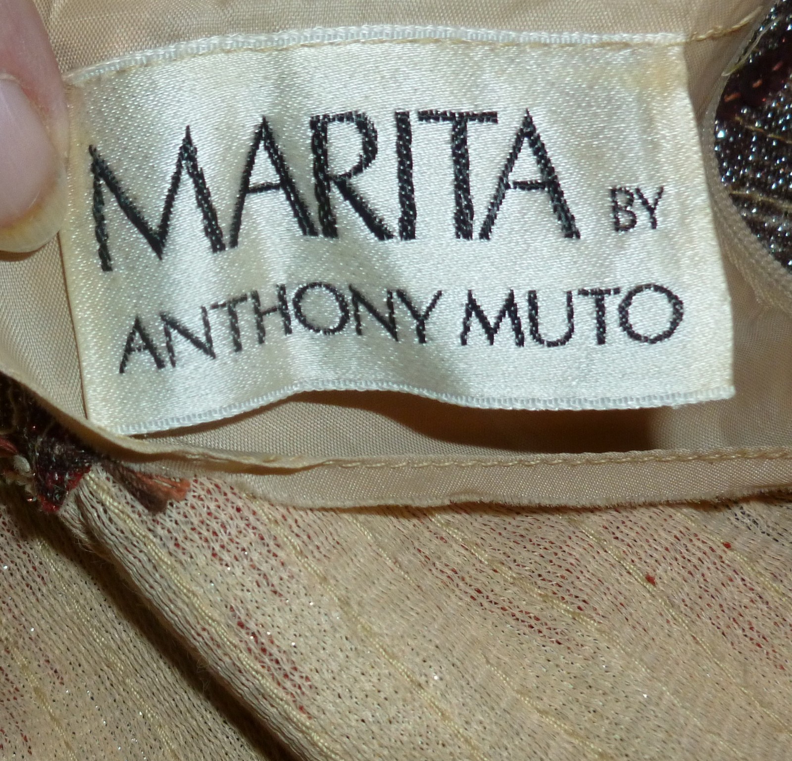 Vtg Marita by Anthoy Muto Sequin Turtleneck Dress 1970s Evening Cocktail SZ S/M