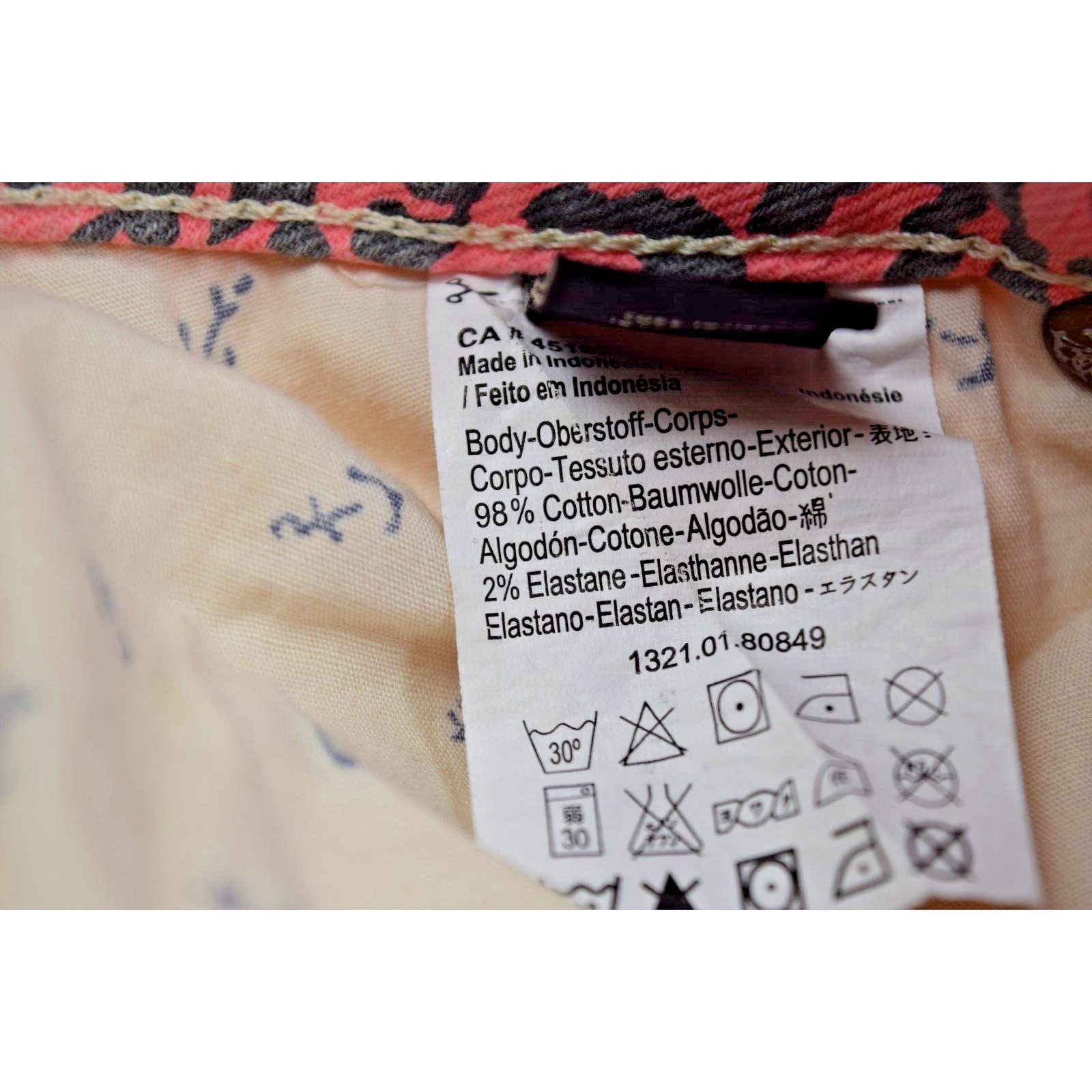 Vintage Maison Scotch Pants 28 x 29 S/M 90s Purple Orange Geo Shapes CottonBlend