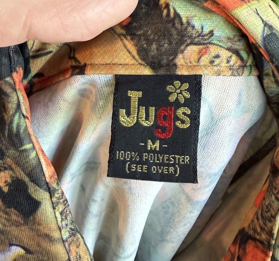 Vintage 1970s Jugs Novelty Print Top M Dagger Toulouse-Lautrec Art Nouveau