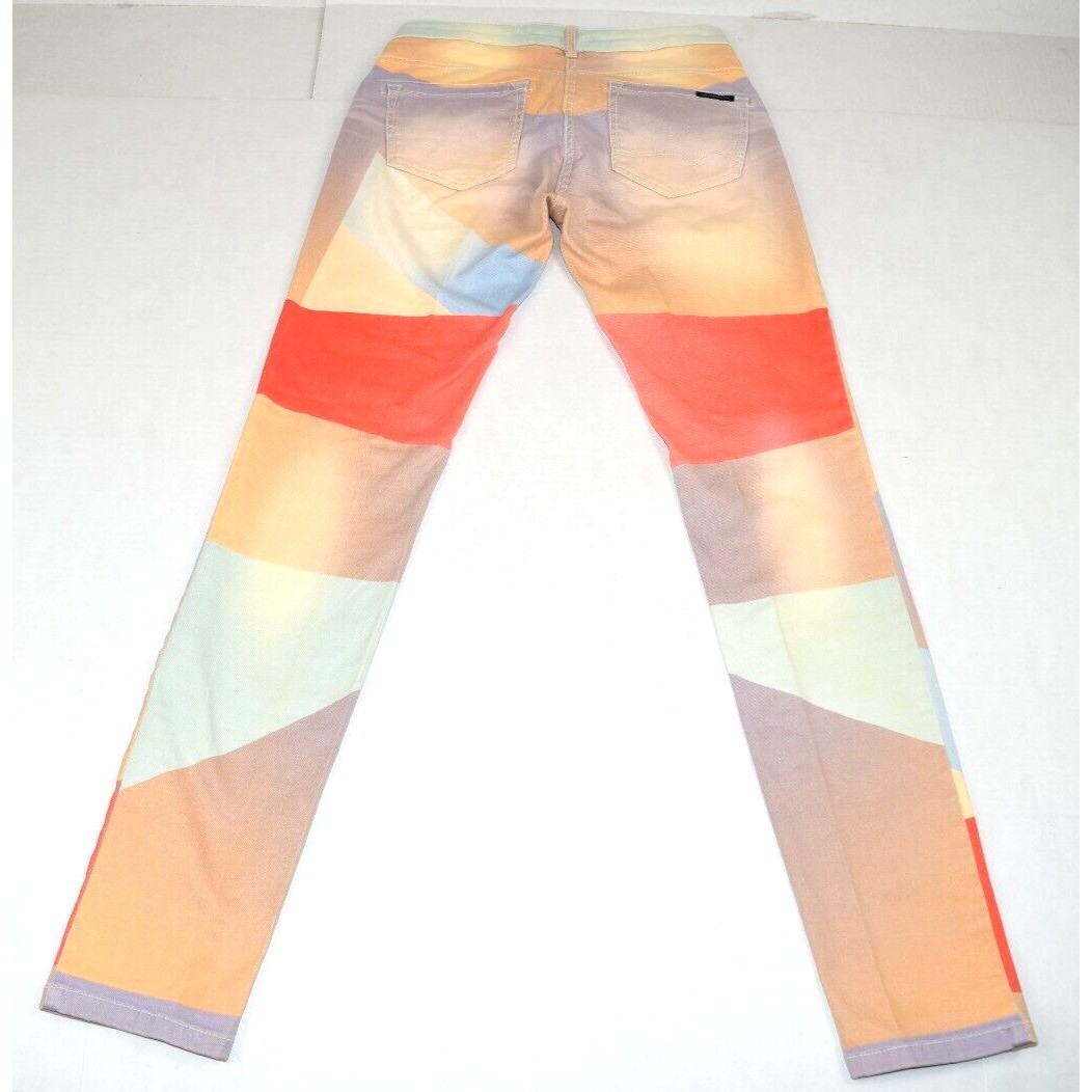 Vintage Maison Scotch Pants 28 x 29 S/M 90s Purple Orange Geo Shapes CottonBlend
