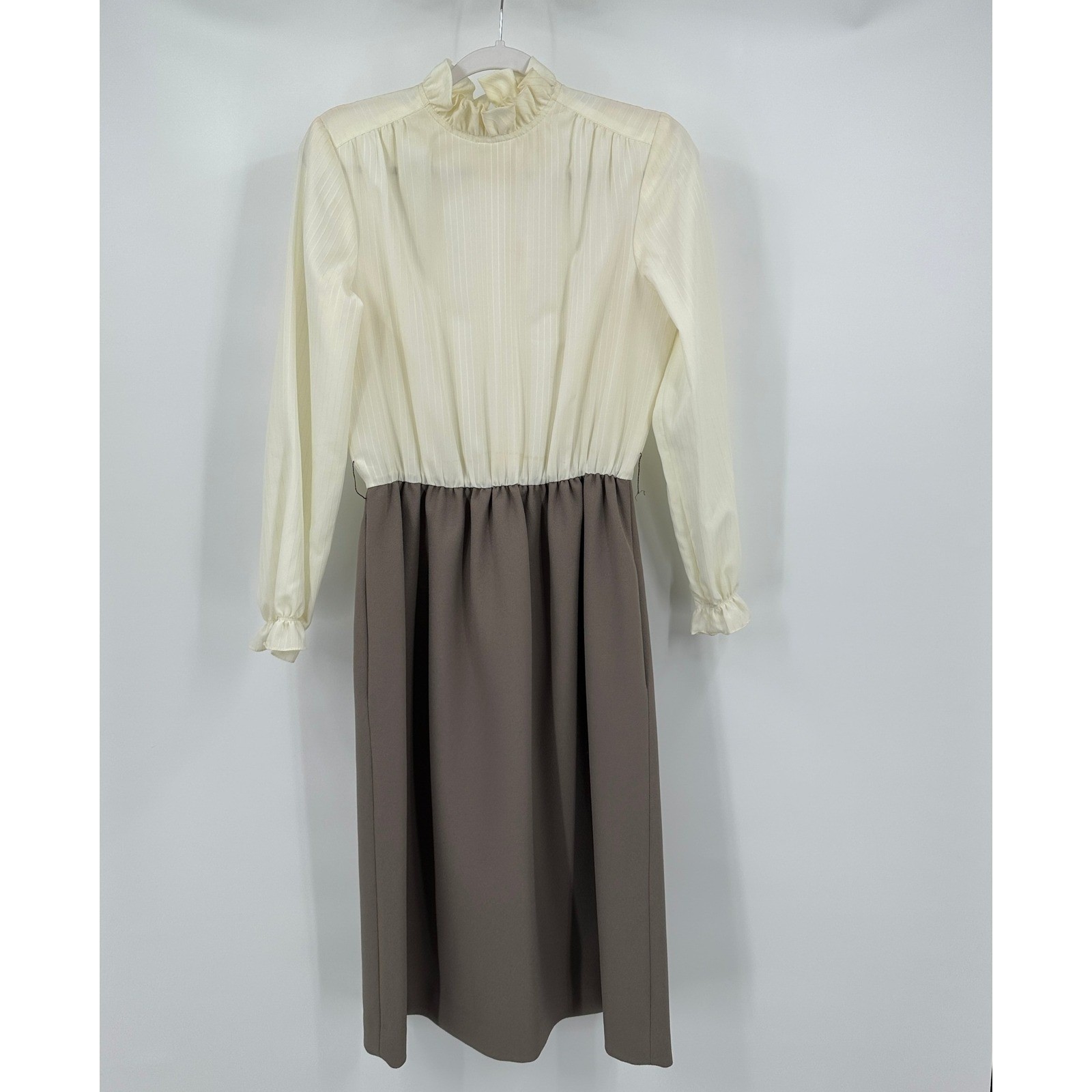 David Warren Women Vintage Midi Dress Sz L Secretary Victorian Office Minimalist