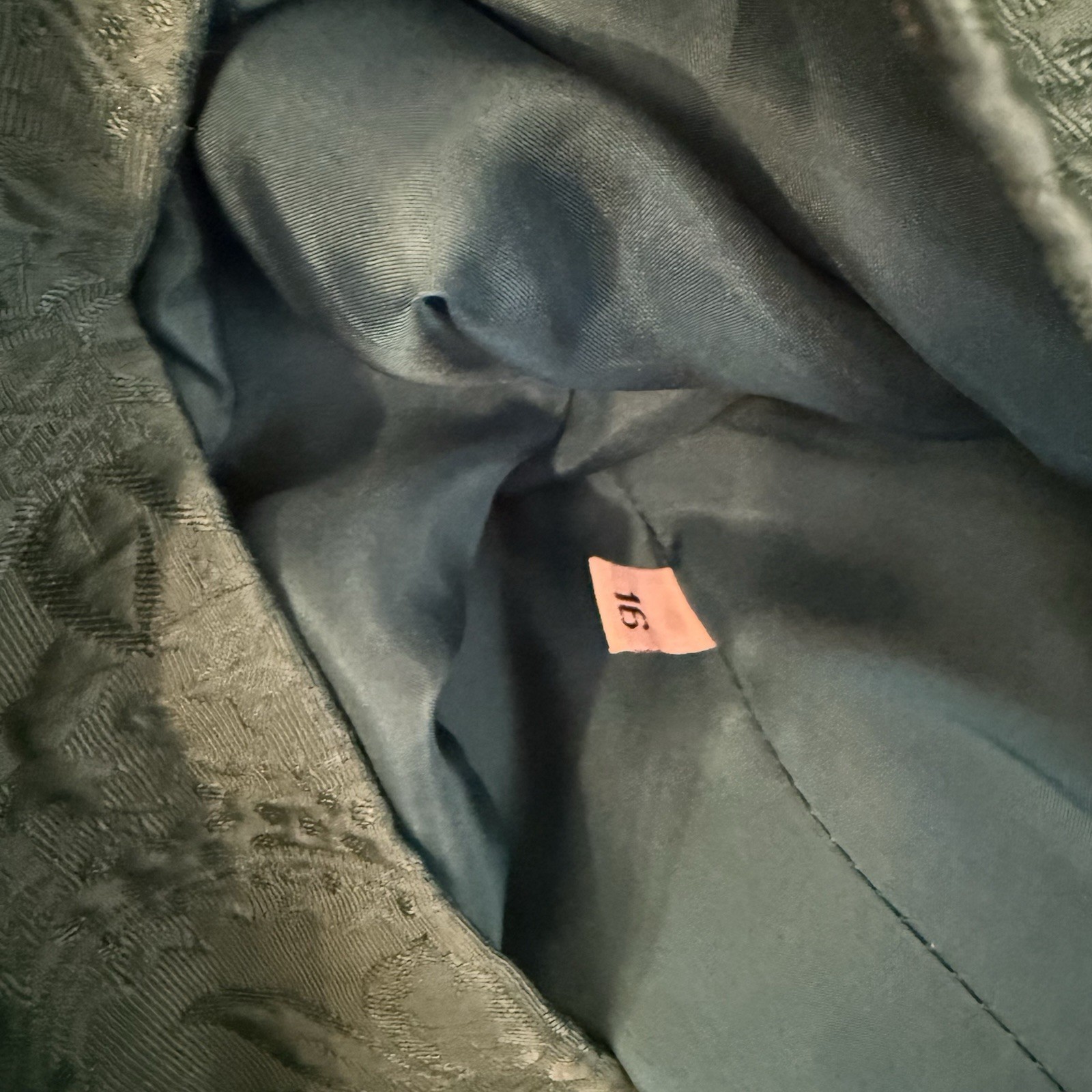 Vintage Mary McFadden for Saks Fifth Avenue Teal Silk Jacquard Dress – Size 16