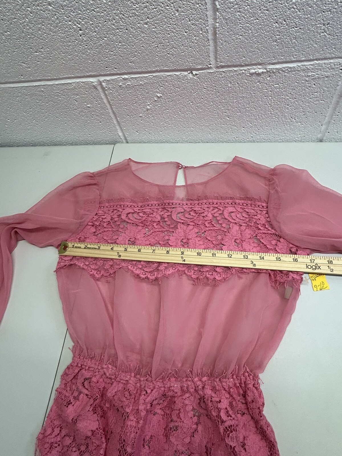 VTG Jc Penney Penny Pink 2 Piece Formal Raw Lace Dress Barbie NWT 80s 9/10 C1