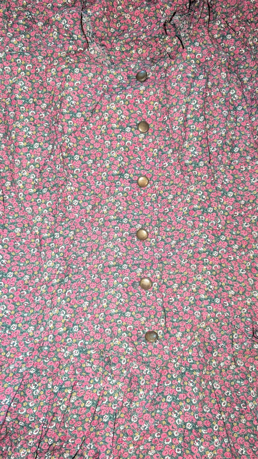 Vintage Floral Dress 1980s Handmade Prarie Cottage Teacher Core