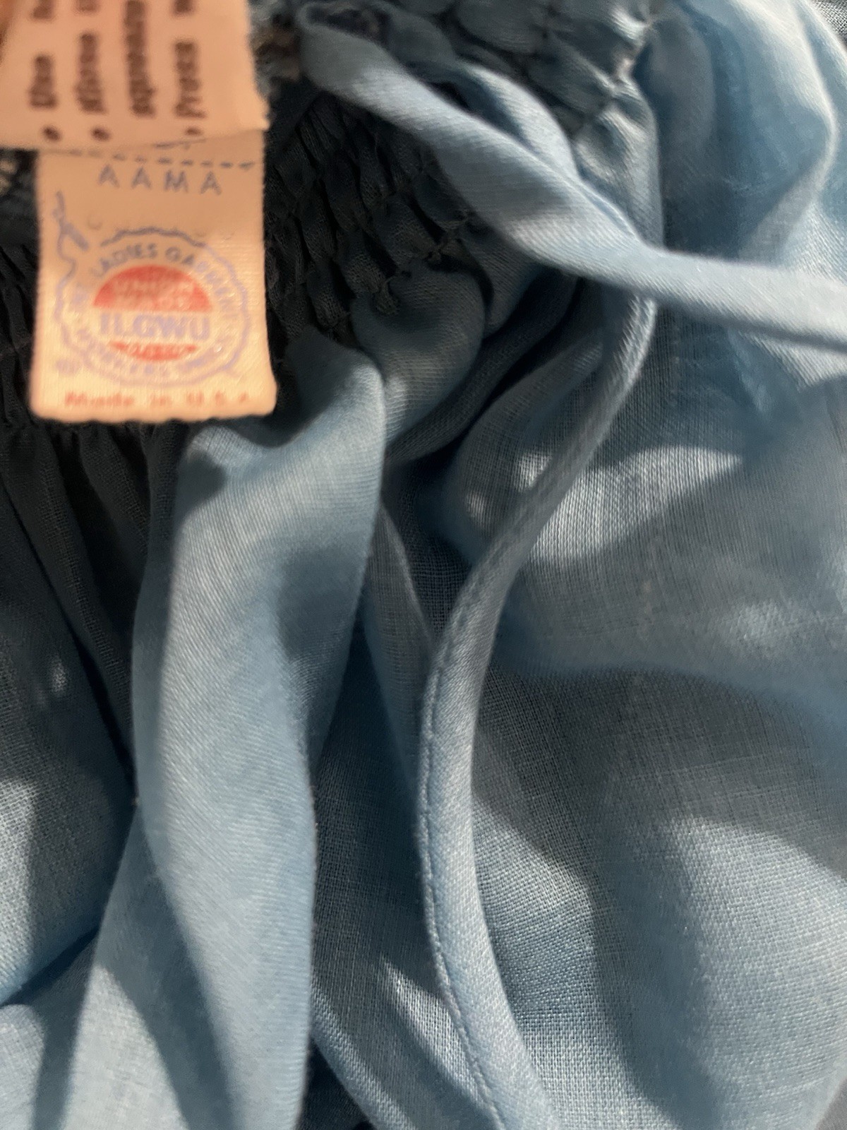Vintage 1970’s Ayres by E. Eysen Boho Chic Aqua Peasant Dress M-L