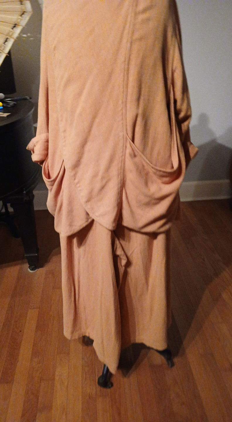 Vtg 1990s Sangam Imports Pumpkin Culotte-Skirt & Chic Jacket India S/L