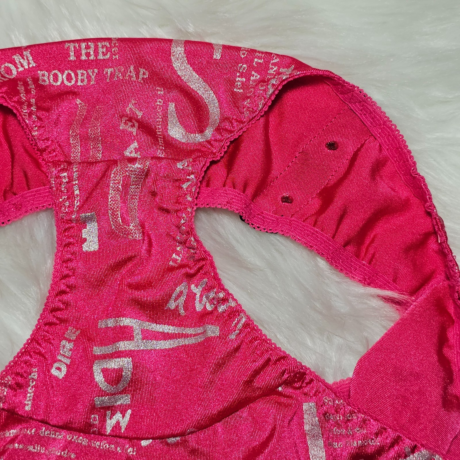 VTG Silky Panty Hot Pink Bikini Sissy Nylon Elastane Brief Size Small Hip 32-36″