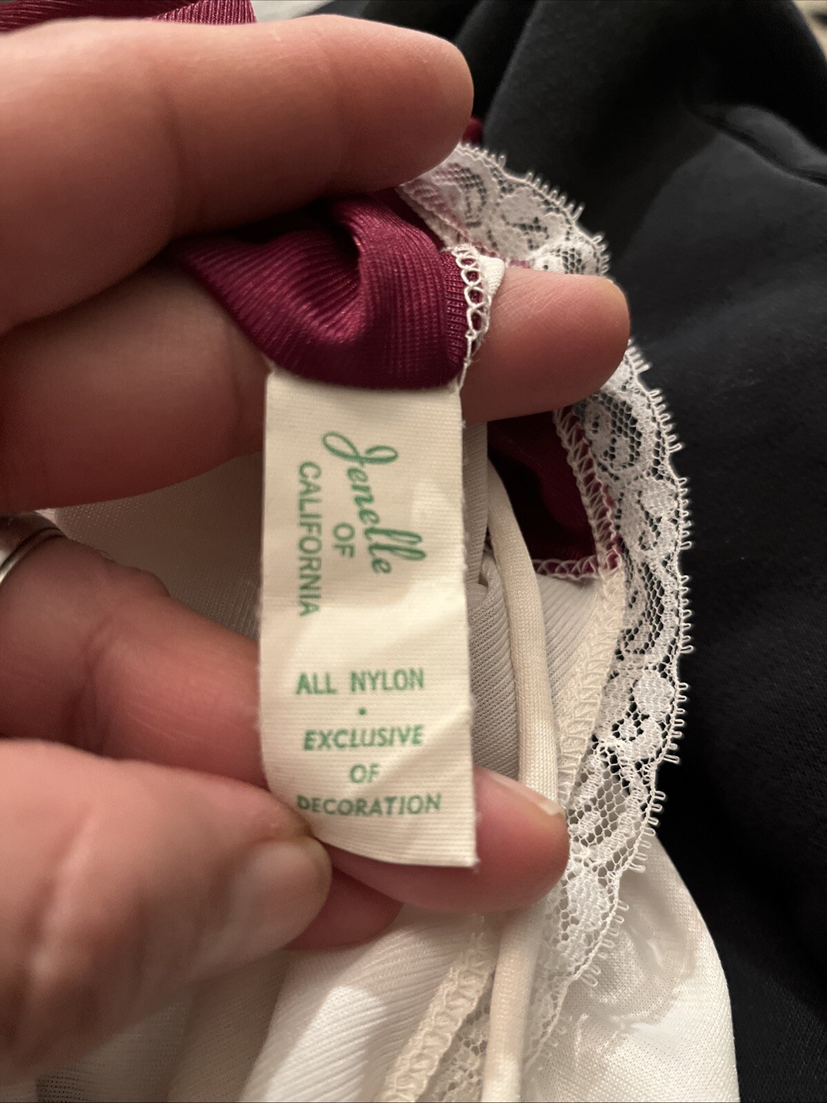 Vintage Tricot Jenelle of California long nightgown rare design SZ S Multicolor